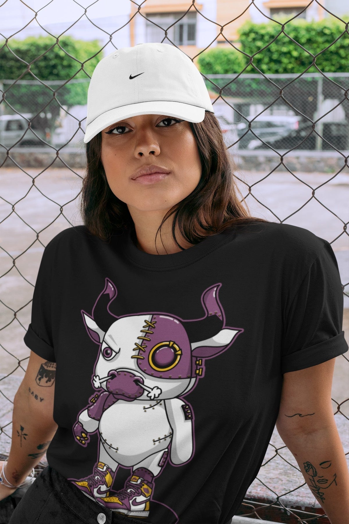 Jordan 1 Brotherhood Sneaker Matching T-Shirt Cyborg Bull Sneaker Tees Jordan 1 Brotherhood Sneaker Release Tees Crew Neck Tees