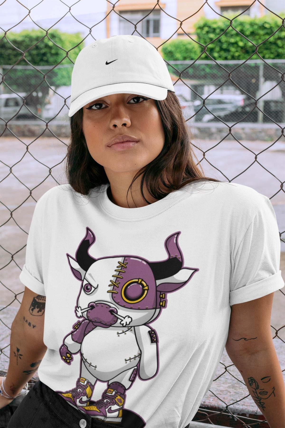 Jordan 1 Brotherhood Sneaker Matching T-Shirt Cyborg Bull Sneaker Tees Jordan 1 Brotherhood Sneaker Release Tees Crew Neck Tees