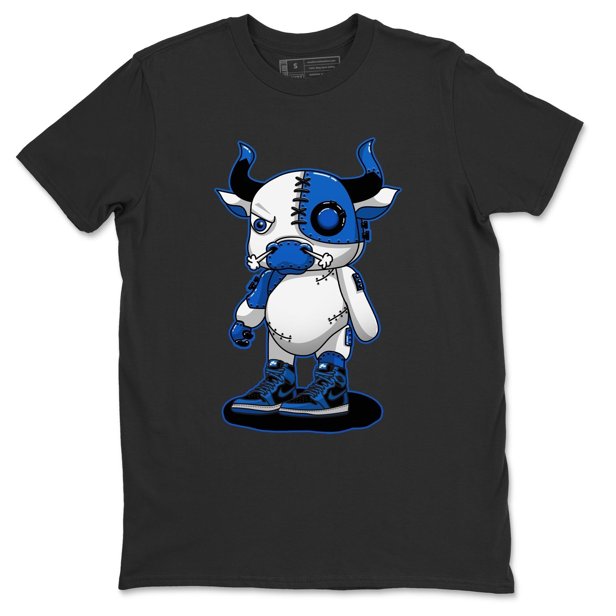 Jordan 1 Dark Marina Blue Sneaker Matching T-Shirt Cyborg Bull Sneaker Tees Jordan 1 Dark Marina Blue Sneaker Release Tees Crew Neck Tees