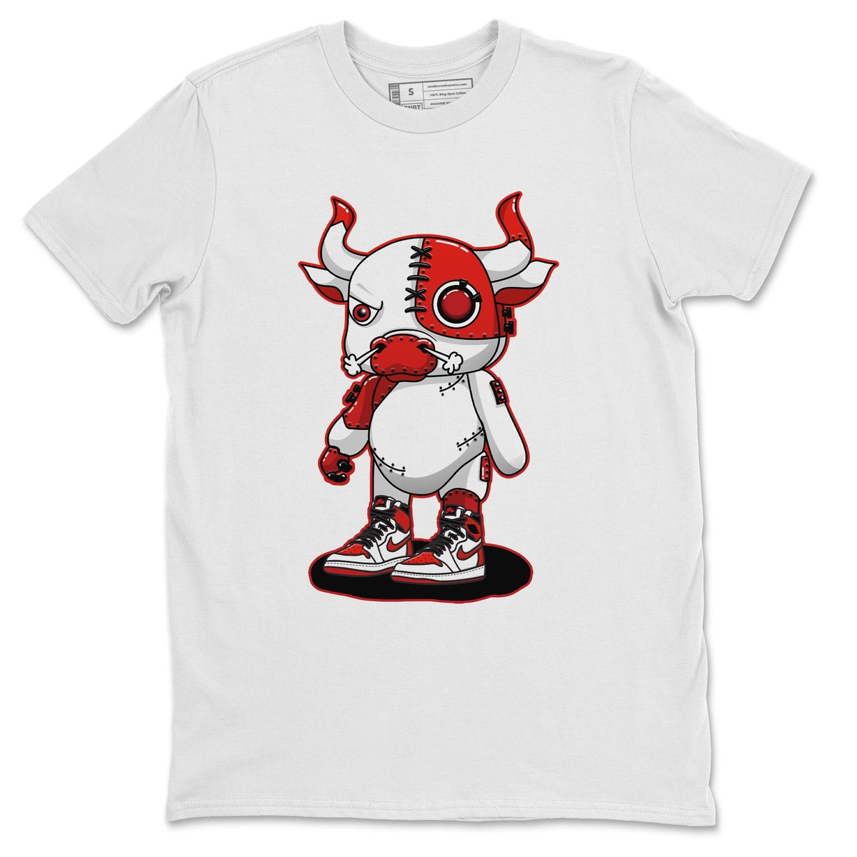 Jordan 1 Heritage Sneaker Matching T-Shirt Cyborg Bull Sneaker Tees Jordan 1 Heritage Sneaker Release Tees Crew Neck Tees