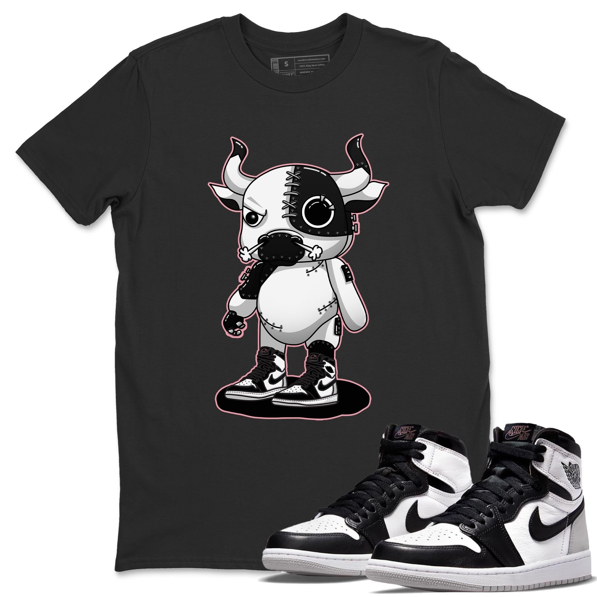Jordan 1 Stage Haze Sneaker Matching T-Shirt Cyborg Bull Sneaker Tees Jordan 1 Stage Haze Sneaker Release Tees Crew Neck Tees