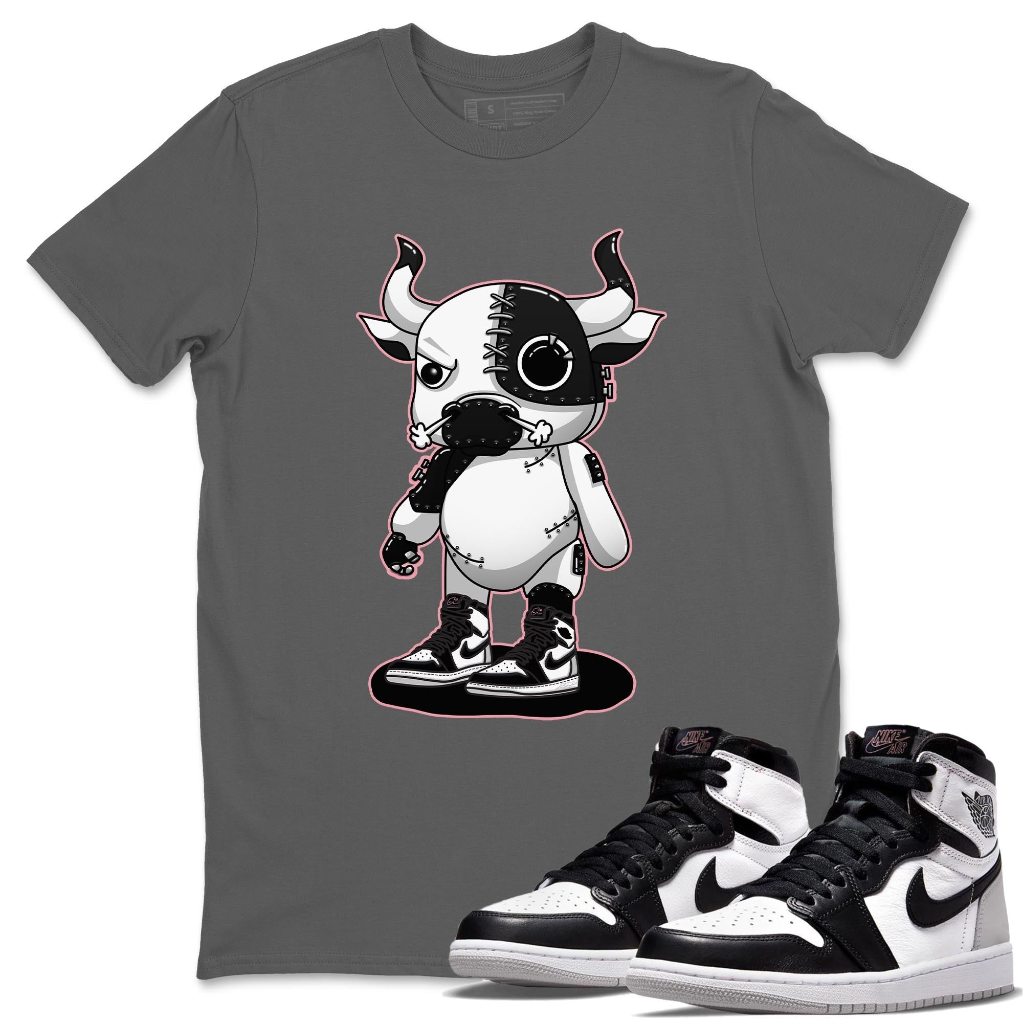 Jordan 1 Stage Haze Sneaker Matching T-Shirt Cyborg Bull Sneaker Tees Jordan 1 Stage Haze Sneaker Release Tees Crew Neck Tees
