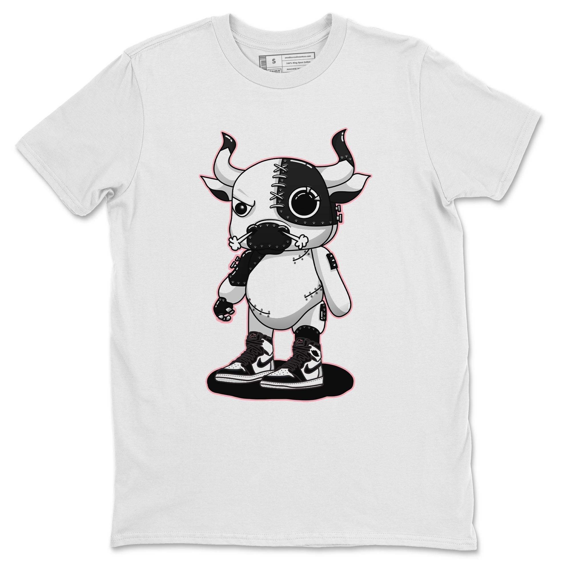 Jordan 1 Stage Haze Sneaker Matching T-Shirt Cyborg Bull Sneaker Tees Jordan 1 Stage Haze Sneaker Release Tees Crew Neck Tees