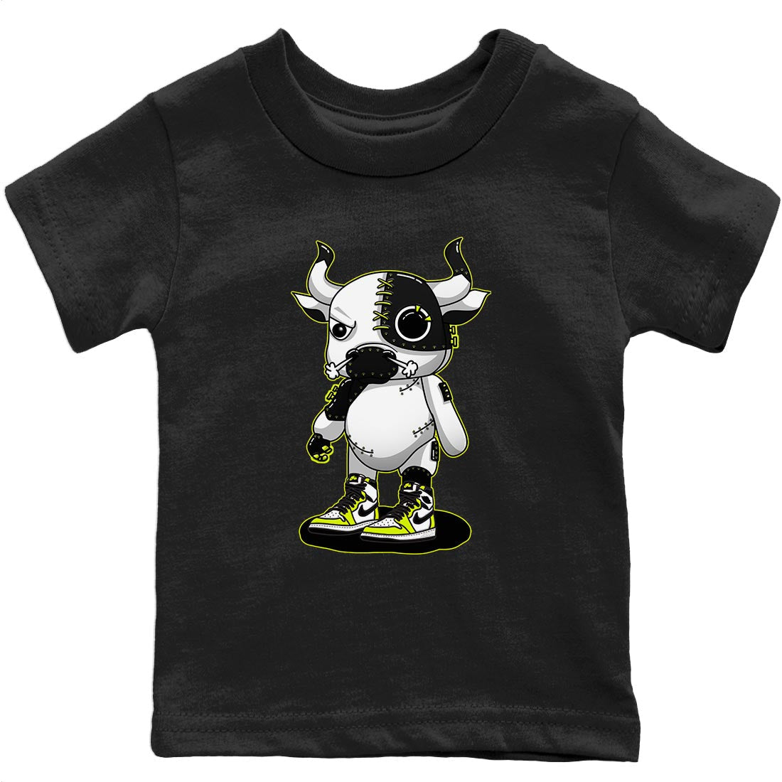 Jordan 1 Visionaire Sneaker Matching T-Shirt Cyborg Bull Sneaker Tees Jordan 1 Visionaire Sneaker Release Tees Kids Shirts