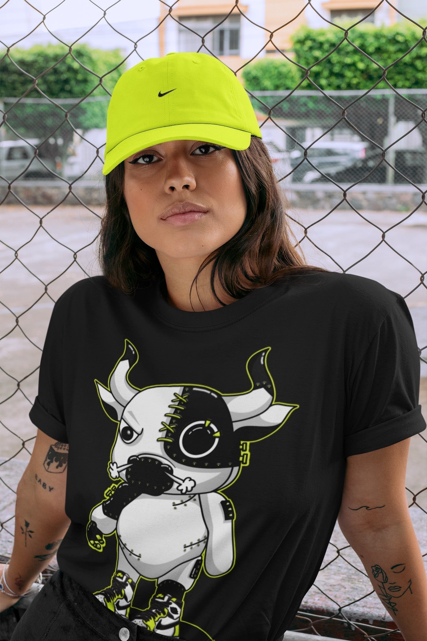 Jordan 1 Visionaire Sneaker Matching T-Shirt Cyborg Bull Sneaker Tees Jordan 1 Visionaire Sneaker Release Tees Crew Neck Tees