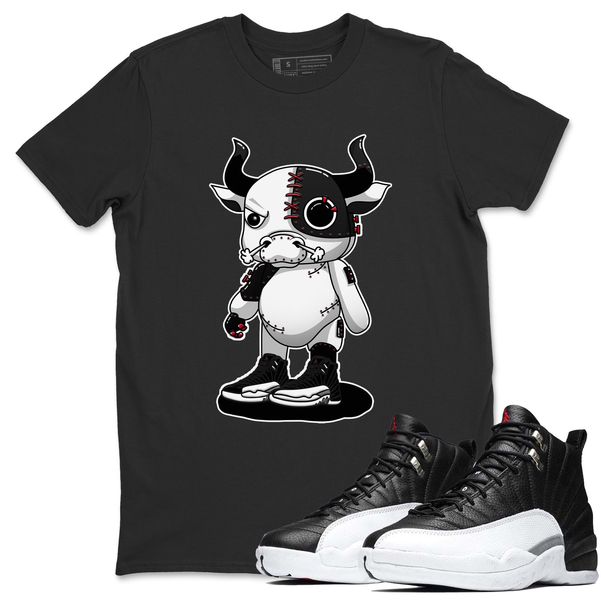 Jordan 12 Playoffs Shirt To Match Jordans Cyborg Bull Sneaker Tees Jordan 12 Playoffs Drip Gear Zone Sneaker Matching Clothing Unisex Shirts
