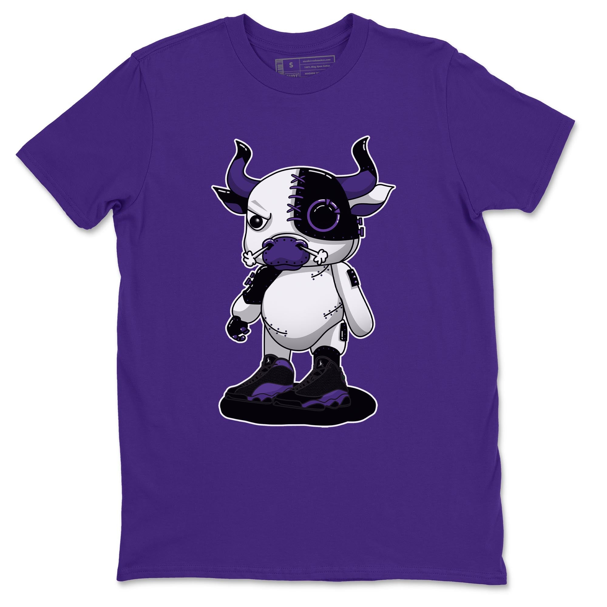 Jordan 13 Court Purple Shirt To Match Jordans Cyborg Bull Sneaker Tees Jordan 13 Court Purple Drip Gear Zone Sneaker Matching Clothing Unisex Shirts