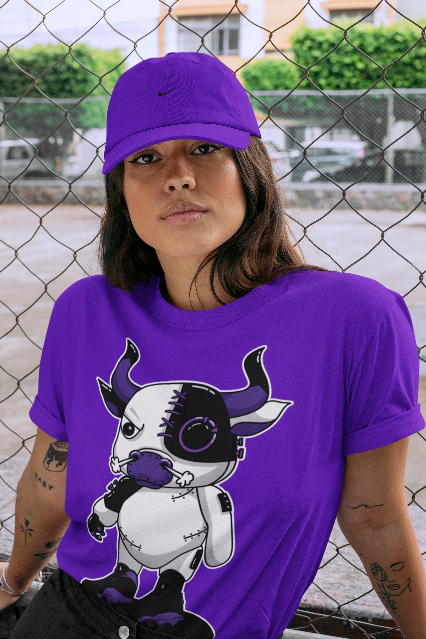 Jordan 13 Court Purple Shirt To Match Jordans Cyborg Bull Sneaker Tees Jordan 13 Court Purple Drip Gear Zone Sneaker Matching Clothing Unisex Shirts