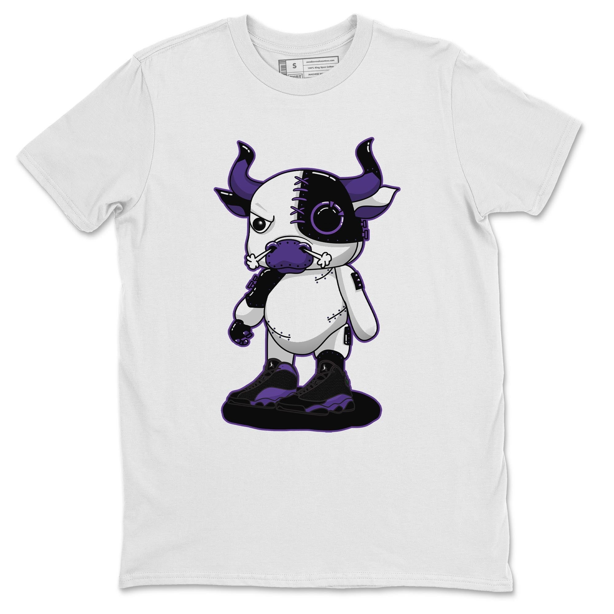 Jordan 13 Court Purple Shirt To Match Jordans Cyborg Bull Sneaker Tees Jordan 13 Court Purple Drip Gear Zone Sneaker Matching Clothing Unisex Shirts