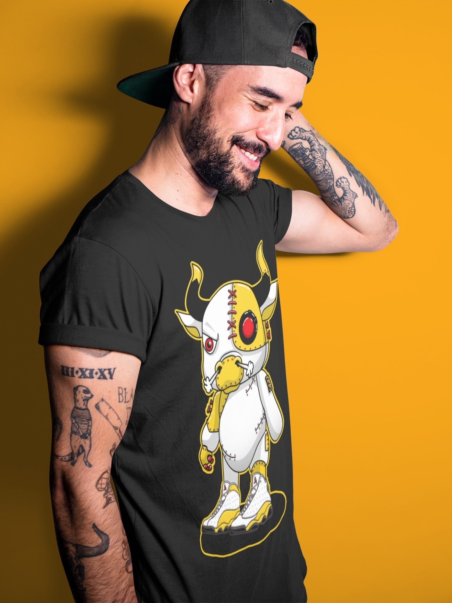 Jordan 13 Del Sol Shirt To Match Jordans Cyborg Bull Sneaker Tees Jordan 13 Del Sol Drip Gear Zone Sneaker Matching Clothing Unisex Shirts