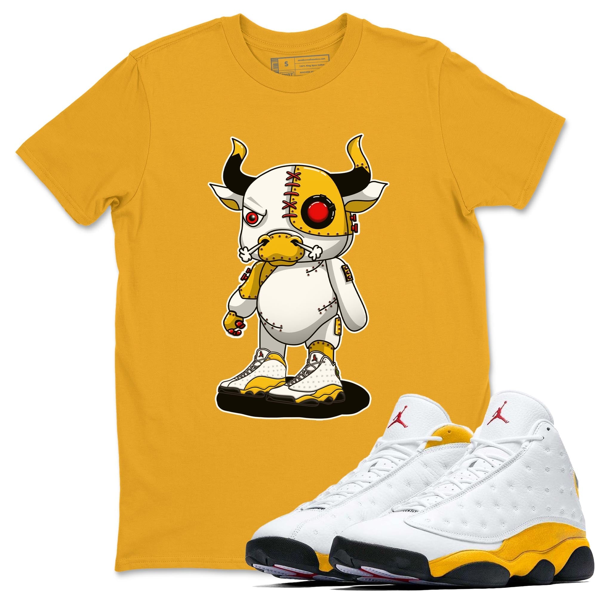 Jordan 13 Del Sol Shirt To Match Jordans Cyborg Bull Sneaker Tees Jordan 13 Del Sol Drip Gear Zone Sneaker Matching Clothing Unisex Shirts