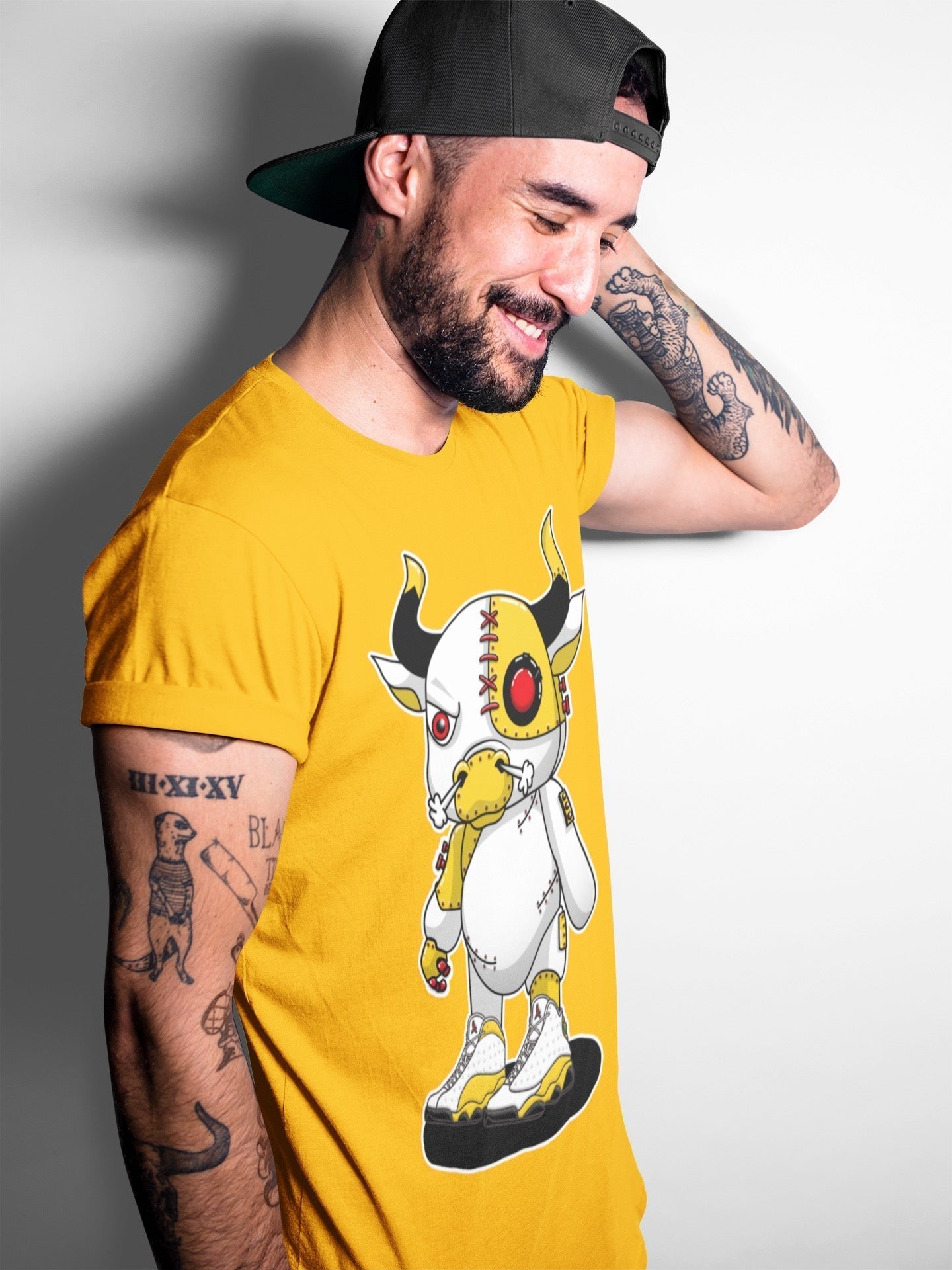 Jordan 13 Del Sol Shirt To Match Jordans Cyborg Bull Sneaker Tees Jordan 13 Del Sol Drip Gear Zone Sneaker Matching Clothing Unisex Shirts