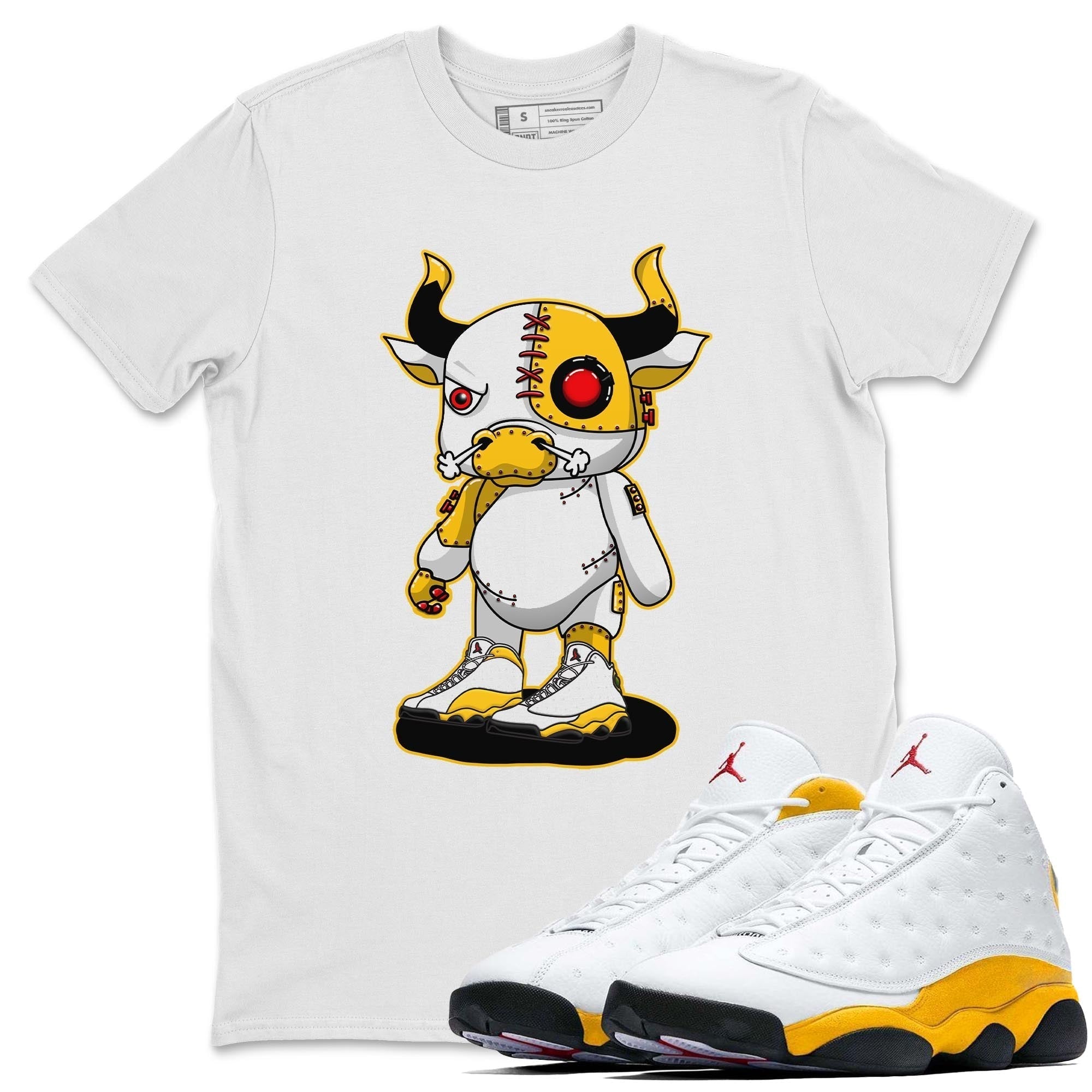 Jordan 13 Del Sol Shirt To Match Jordans Cyborg Bull Sneaker Tees Jordan 13 Del Sol Drip Gear Zone Sneaker Matching Clothing Unisex Shirts