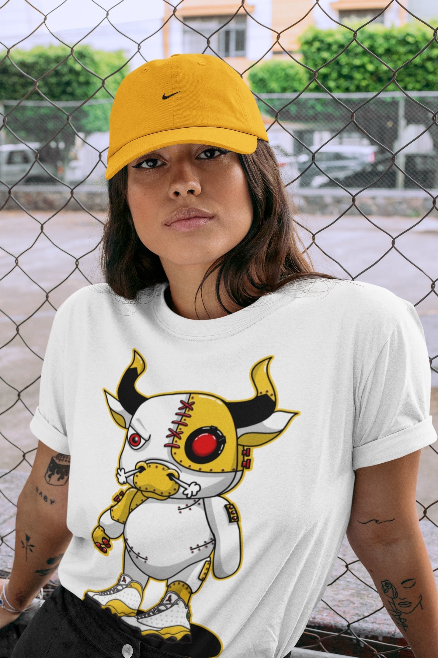 Jordan 13 Del Sol Shirt To Match Jordans Cyborg Bull Sneaker Tees Jordan 13 Del Sol Drip Gear Zone Sneaker Matching Clothing Unisex Shirts