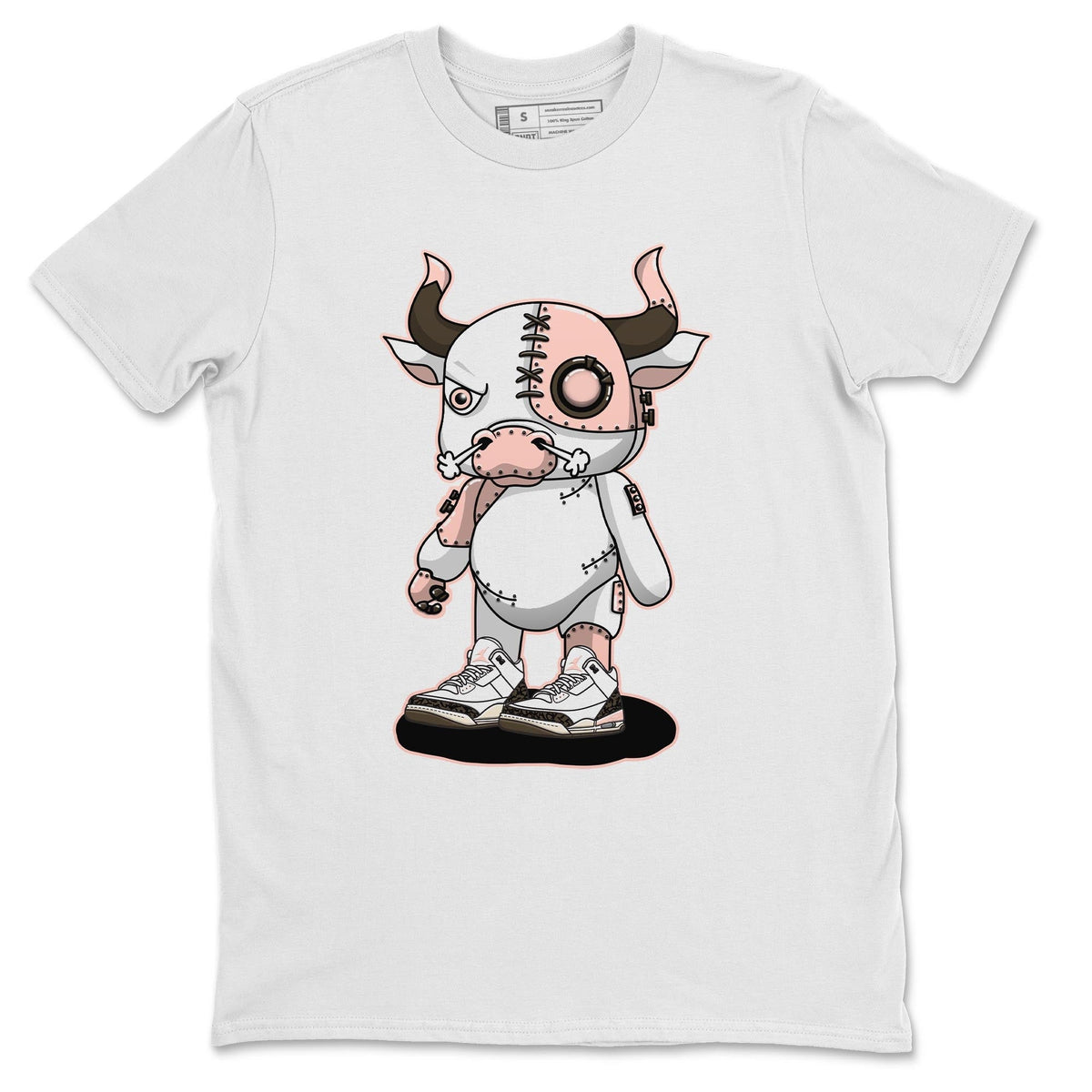 Jordan 3 Atmosphere Sneaker Matching T-Shirt Cyborg Bull Sneaker Tees Jordan 3 Atmosphere Sneaker Release Tees Crew Neck Tees