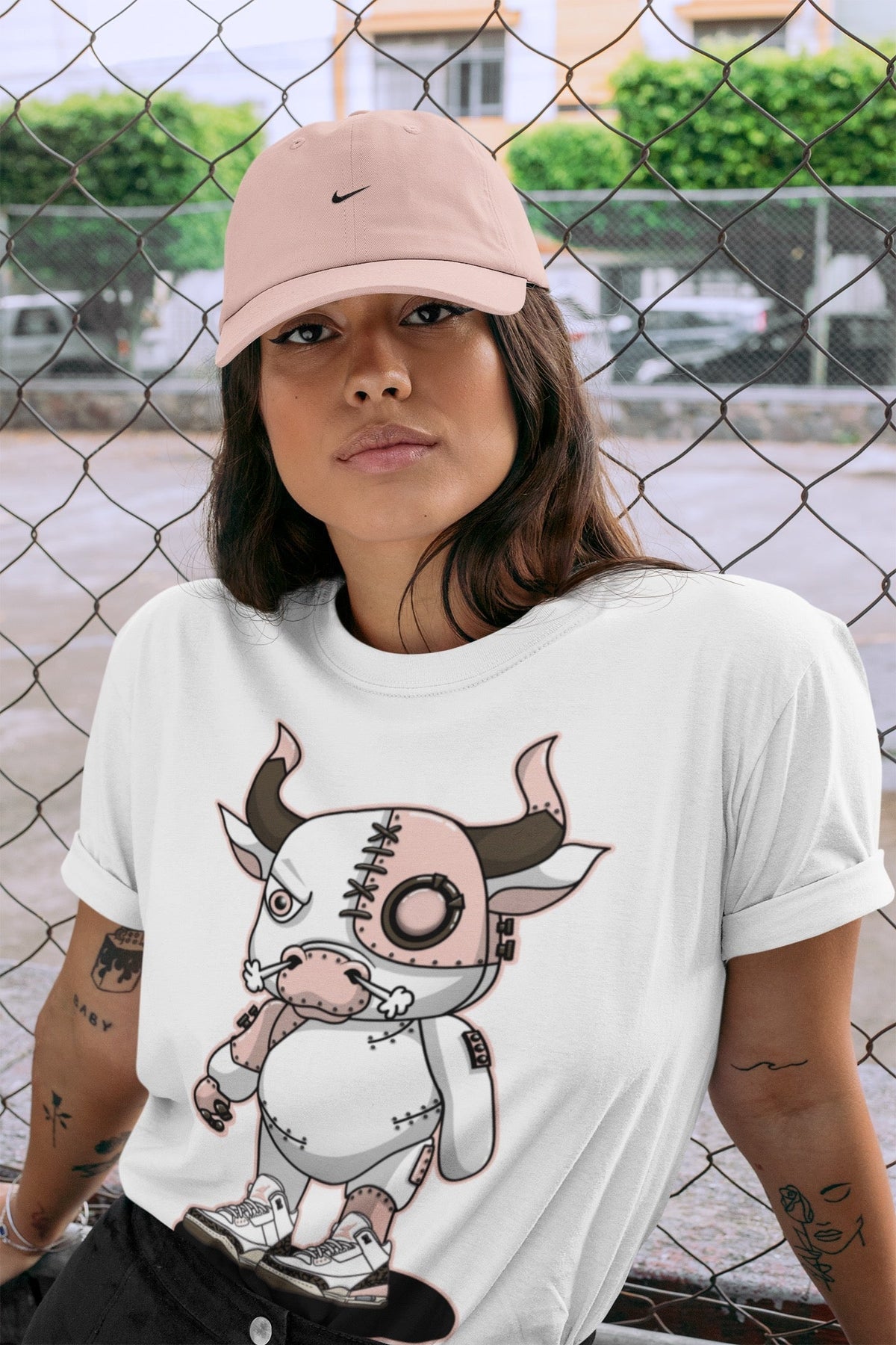 Jordan 3 Atmosphere Sneaker Matching T-Shirt Cyborg Bull Sneaker Tees Jordan 3 Atmosphere Sneaker Release Tees Crew Neck Tees