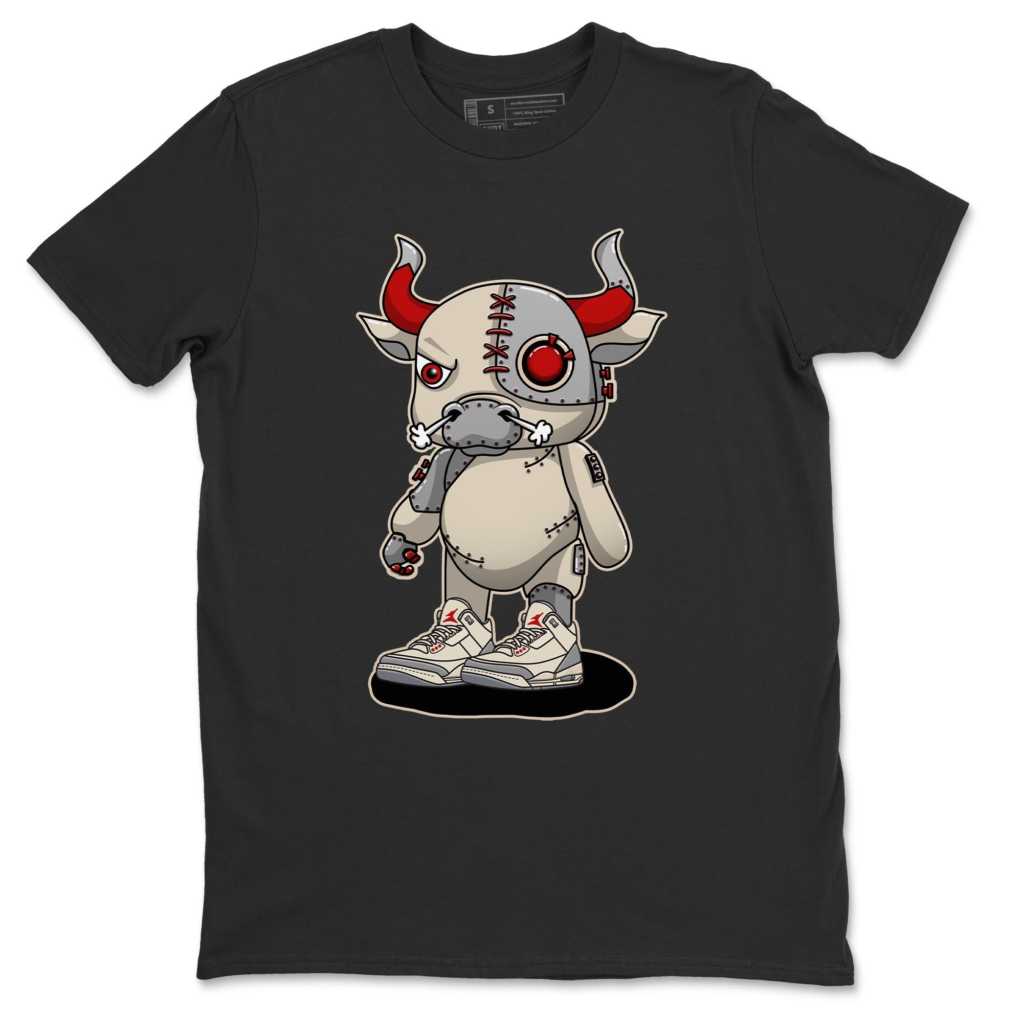 Jordan 3 Muslin Shirt To Match Jordans Cyborg Bull Sneaker Tees Jordan 3 Muslin Drip Gear Zone Sneaker Matching Clothing Unisex Shirts