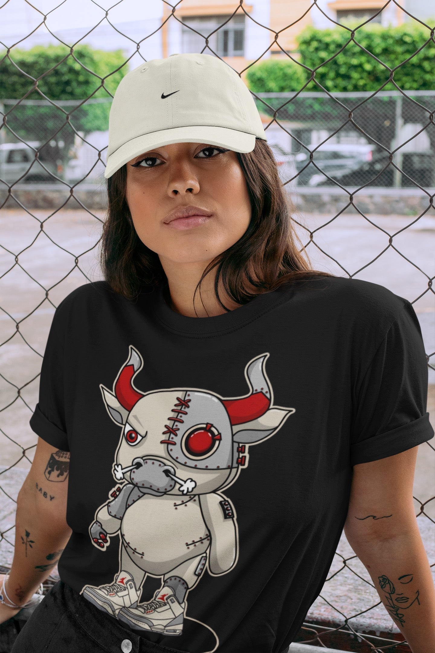 Jordan 3 Muslin Shirt To Match Jordans Cyborg Bull Sneaker Tees Jordan 3 Muslin Drip Gear Zone Sneaker Matching Clothing Unisex Shirts