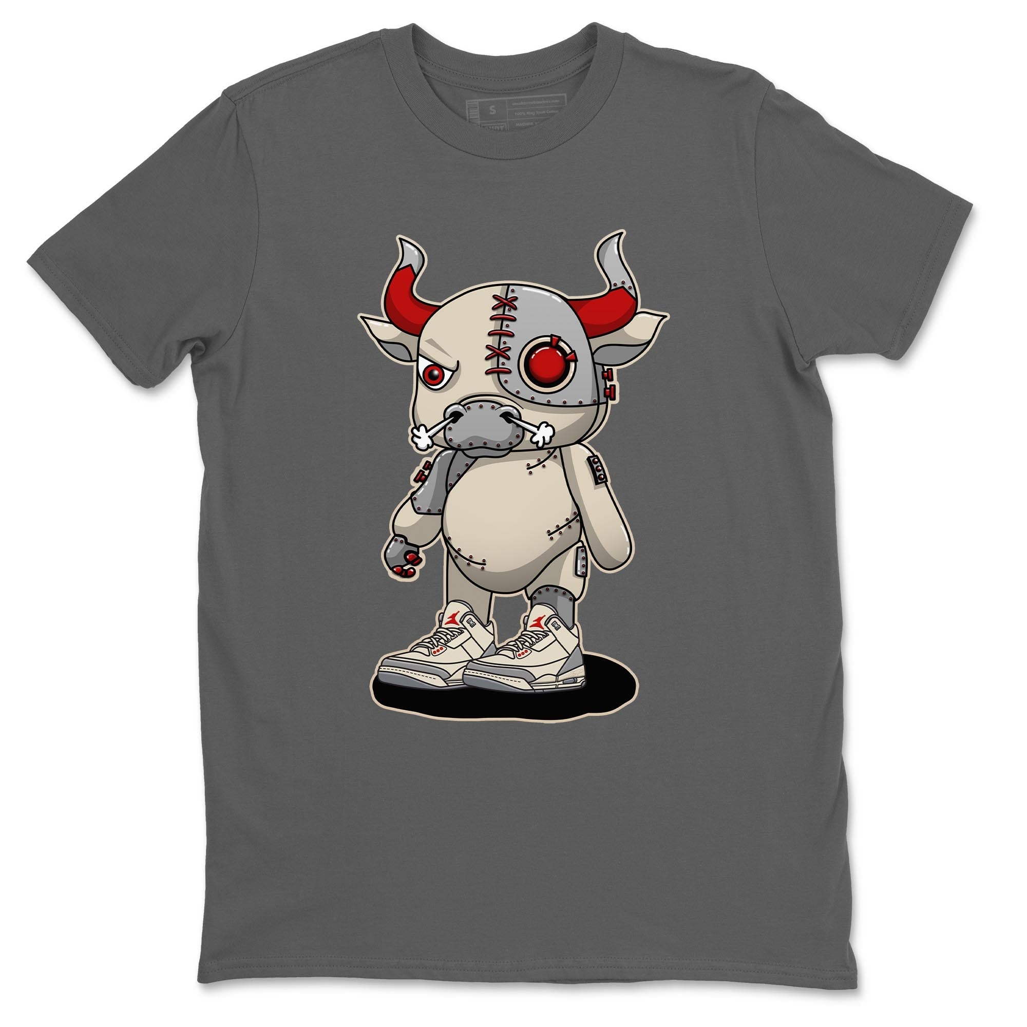 Jordan 3 Muslin Shirt To Match Jordans Cyborg Bull Sneaker Tees Jordan 3 Muslin Drip Gear Zone Sneaker Matching Clothing Unisex Shirts