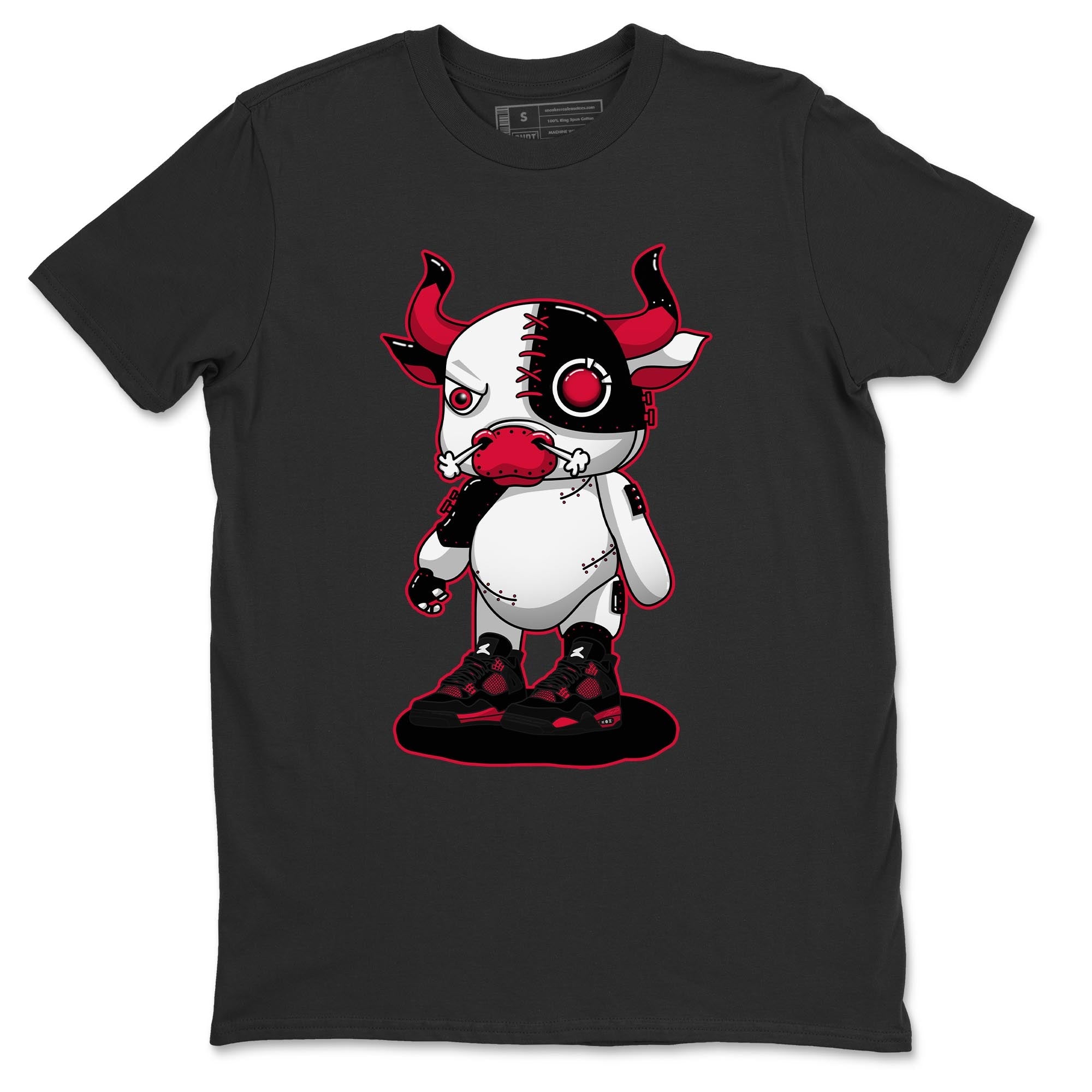 Jordan 4 Red Thunder Shirt To Match Jordans Cyborg Bull Sneaker Tees Jordan 4 Red Thunder Drip Gear Zone Sneaker Matching Clothing Unisex Shirts