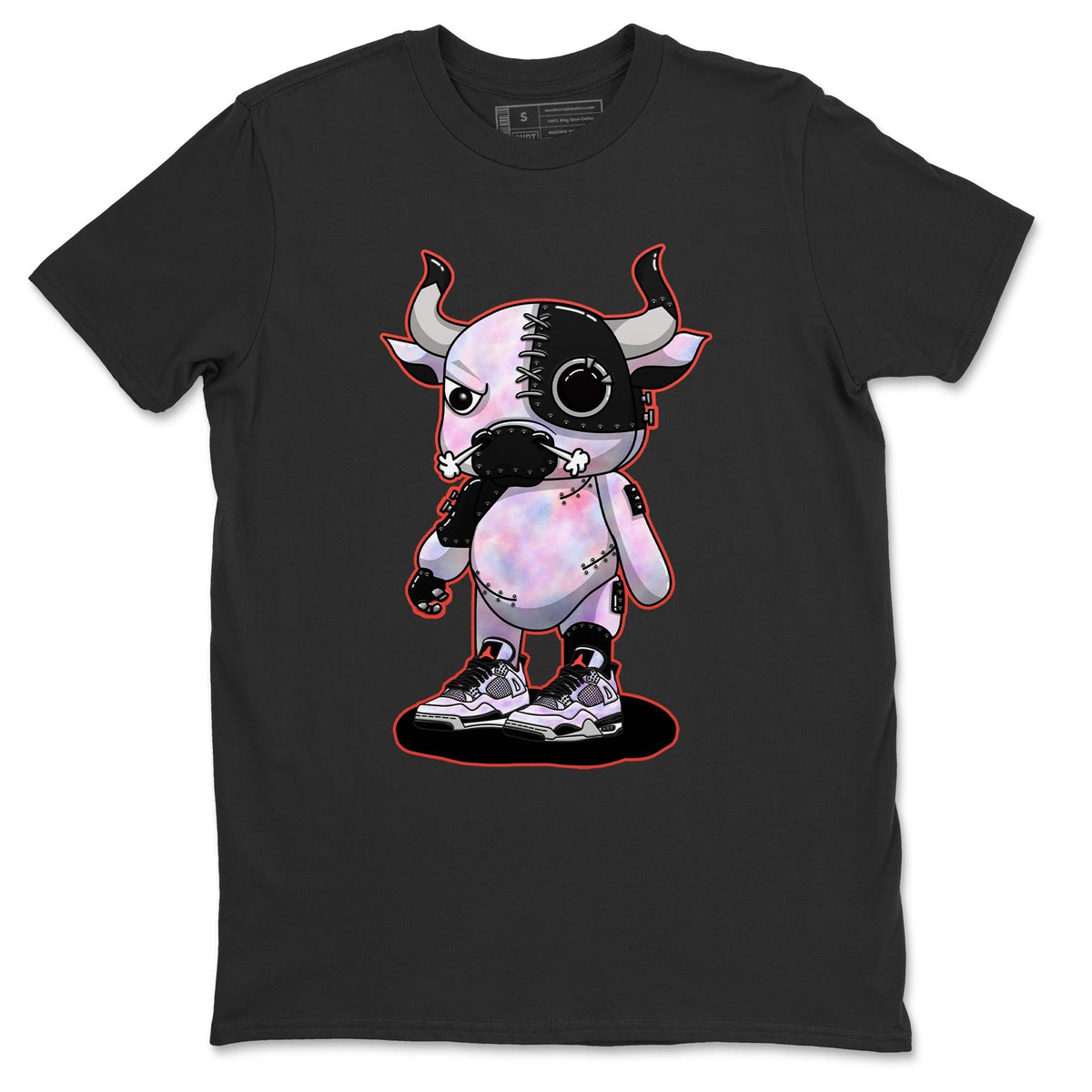 Jordan 4 Zen Master Sneaker Matching T-Shirt Cyborg Bull Sneaker Tees Jordan 4 Zen Master Sneaker Release Tees Crew Neck Tees