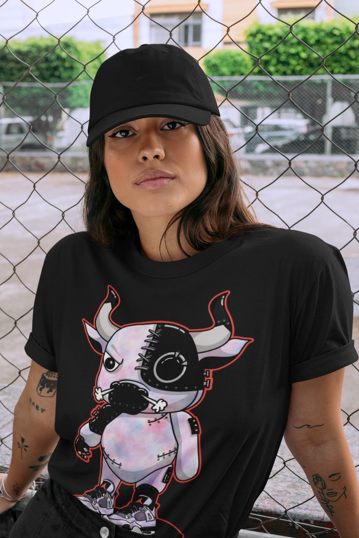 Jordan 4 Zen Master Sneaker Matching T-Shirt Cyborg Bull Sneaker Tees Jordan 4 Zen Master Sneaker Release Tees Crew Neck Tees