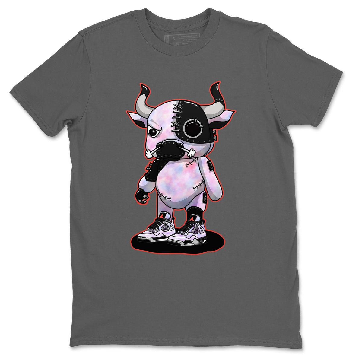 Jordan 4 Zen Master Sneaker Matching T-Shirt Cyborg Bull Sneaker Tees Jordan 4 Zen Master Sneaker Release Tees Crew Neck Tees