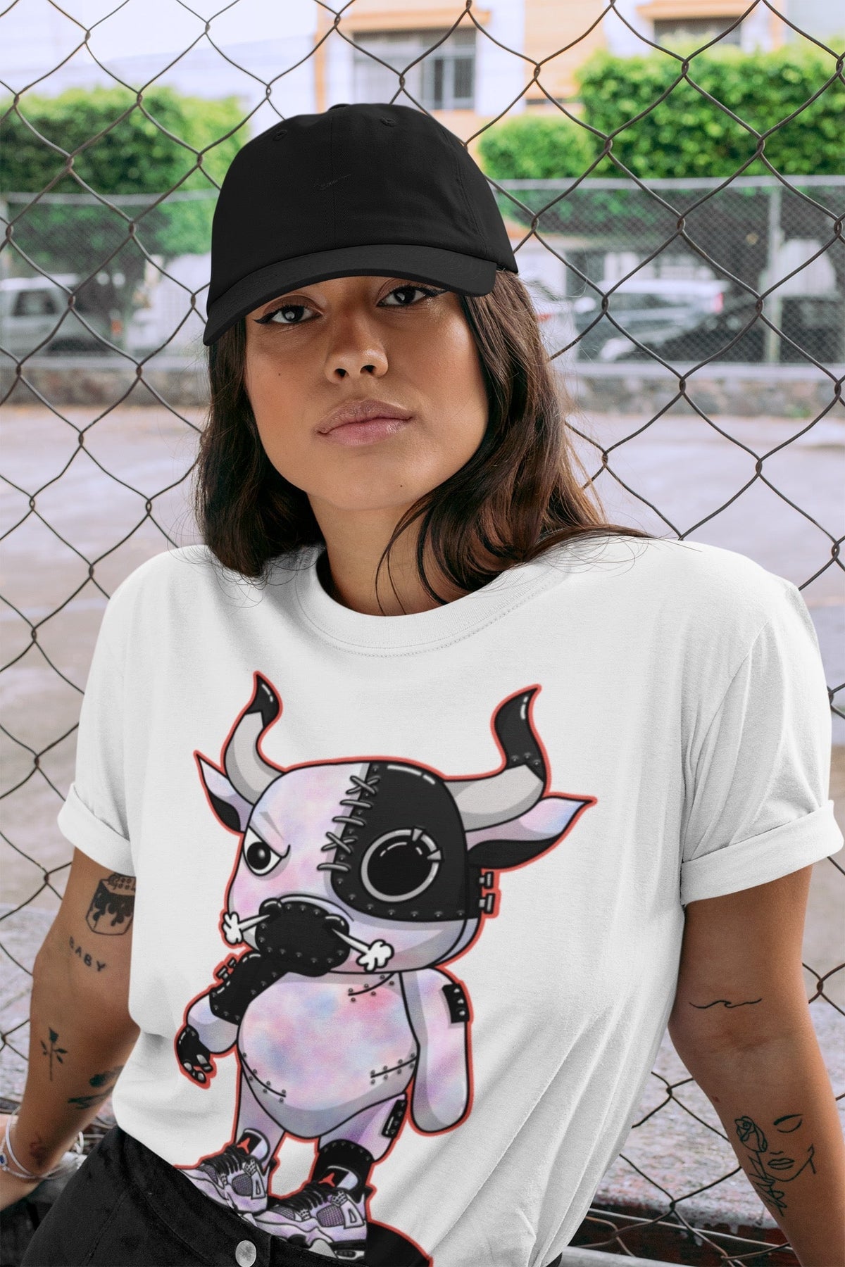 Jordan 4 Zen Master Sneaker Matching T-Shirt Cyborg Bull Sneaker Tees Jordan 4 Zen Master Sneaker Release Tees Crew Neck Tees