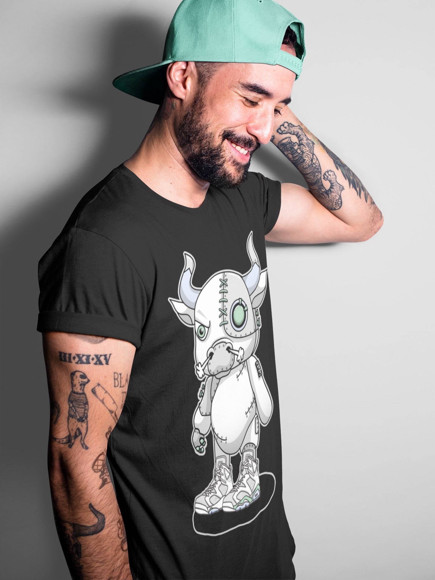 Jordan 6 Mint Foam Shirt To Match Jordans Cyborg Bull Sneaker Tees Jordan 6 Mint Foam Drip Gear Zone Sneaker Matching Clothing Unisex Shirts