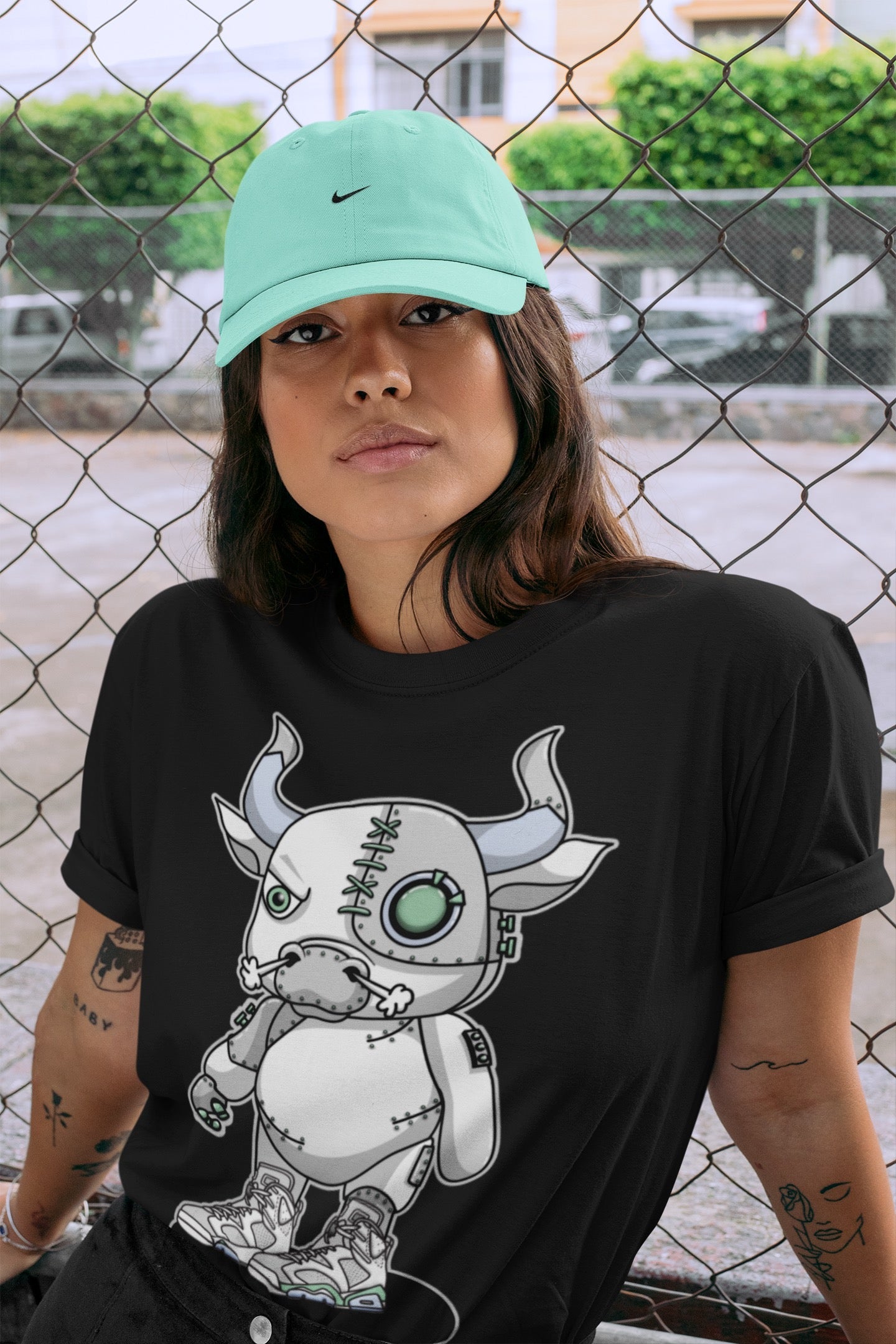 Jordan 6 Mint Foam Shirt To Match Jordans Cyborg Bull Sneaker Tees Jordan 6 Mint Foam Drip Gear Zone Sneaker Matching Clothing Unisex Shirts