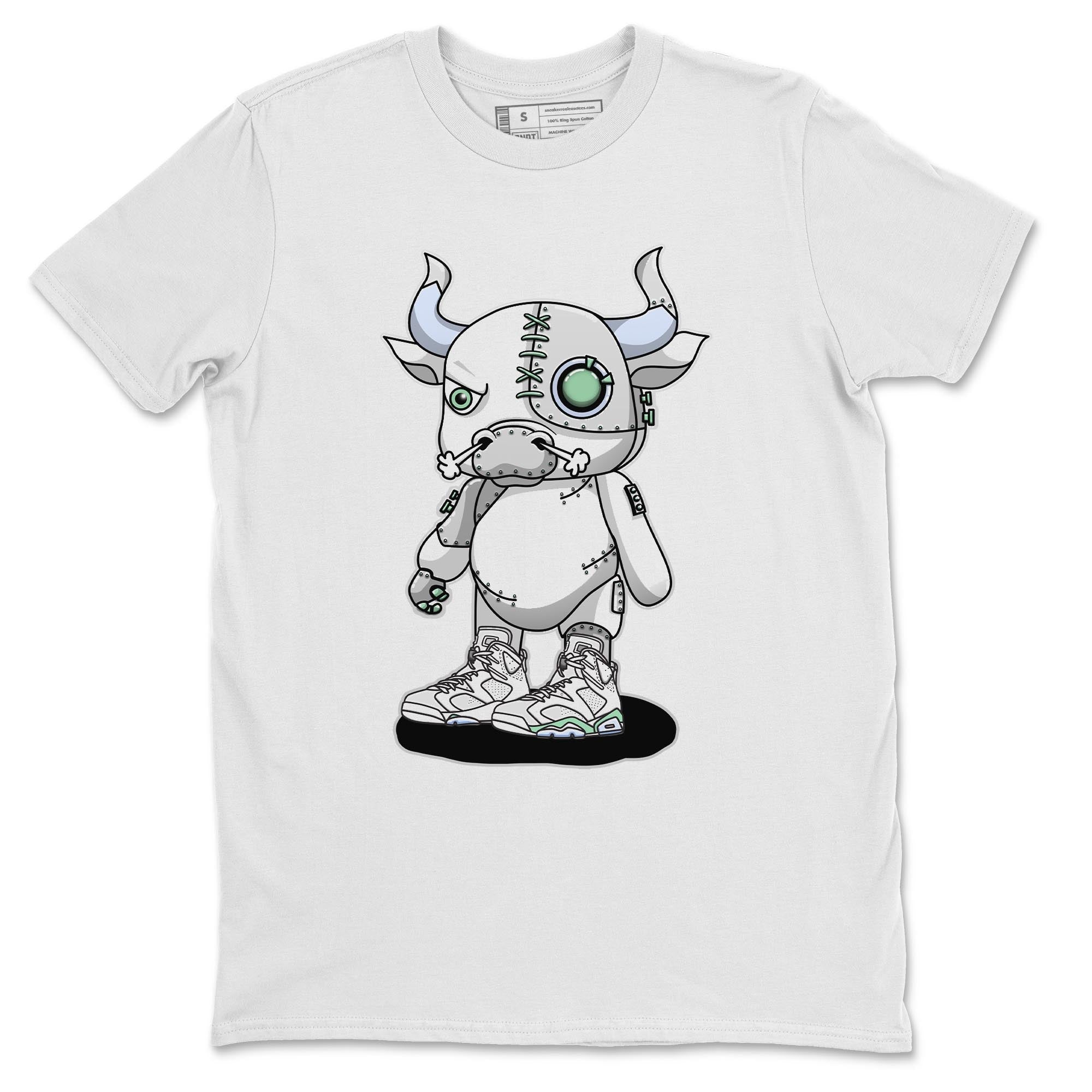 Jordan 6 Mint Foam Shirt To Match Jordans Cyborg Bull Sneaker Tees Jordan 6 Mint Foam Drip Gear Zone Sneaker Matching Clothing Unisex Shirts