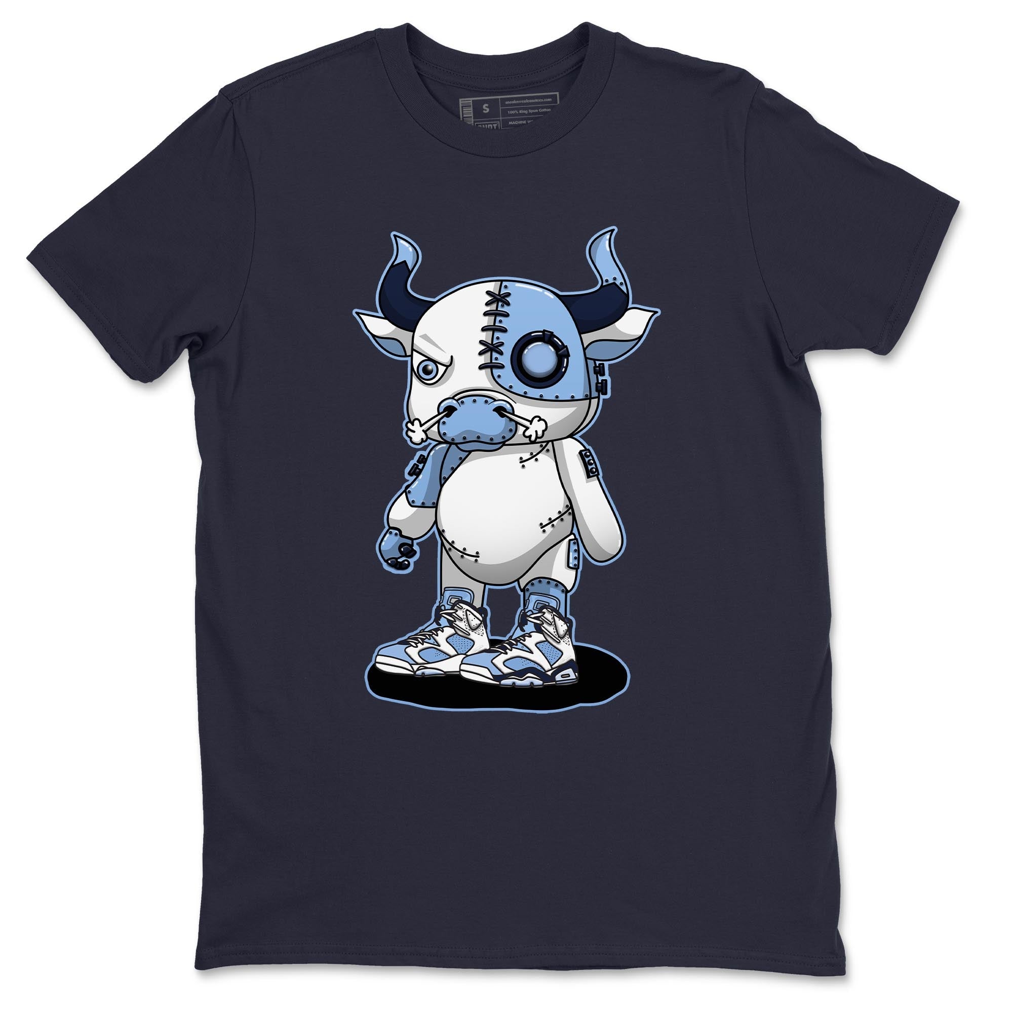 Jordan 6 UNC Shirt To Match Jordans Cyborg Bull Sneaker Tees Jordan 6 UNC Drip Gear Zone Sneaker Matching Clothing Unisex Shirts