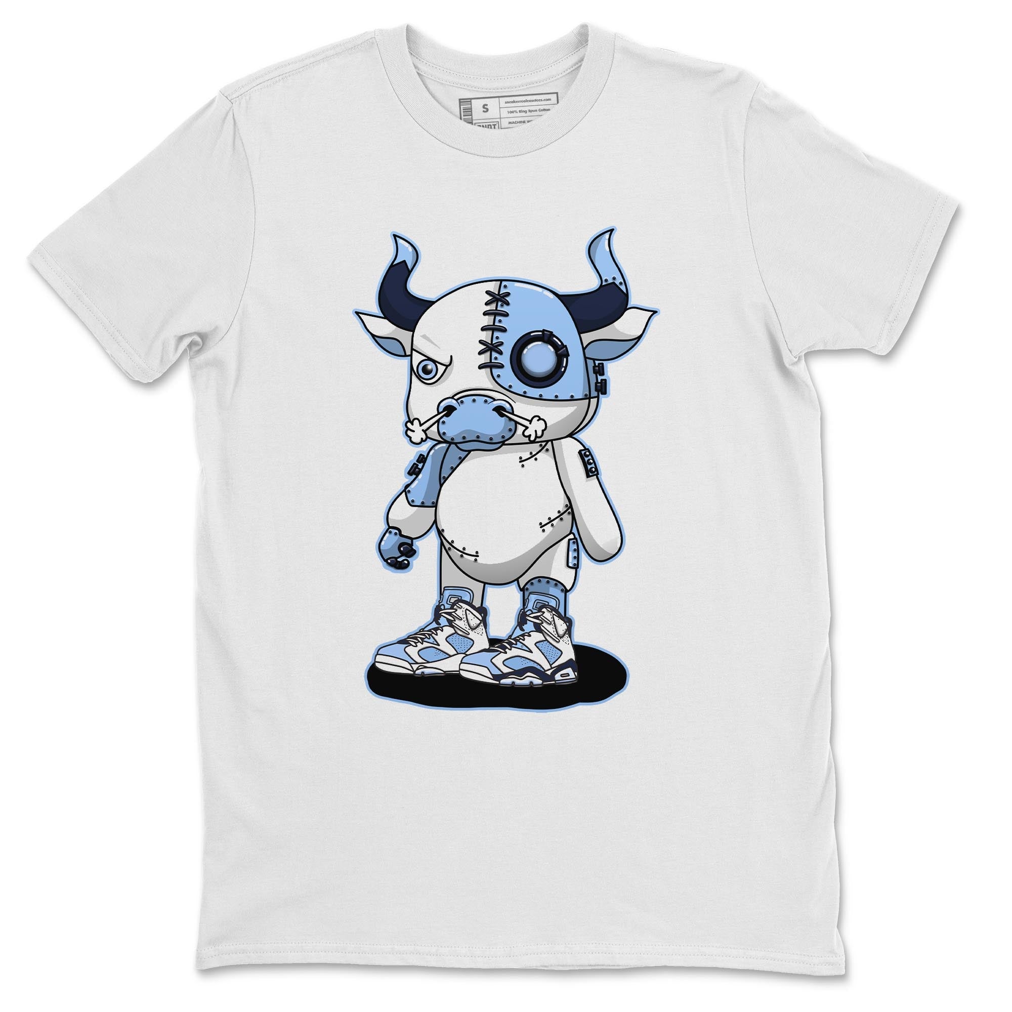 Jordan 6 UNC Shirt To Match Jordans Cyborg Bull Sneaker Tees Jordan 6 UNC Drip Gear Zone Sneaker Matching Clothing Unisex Shirts