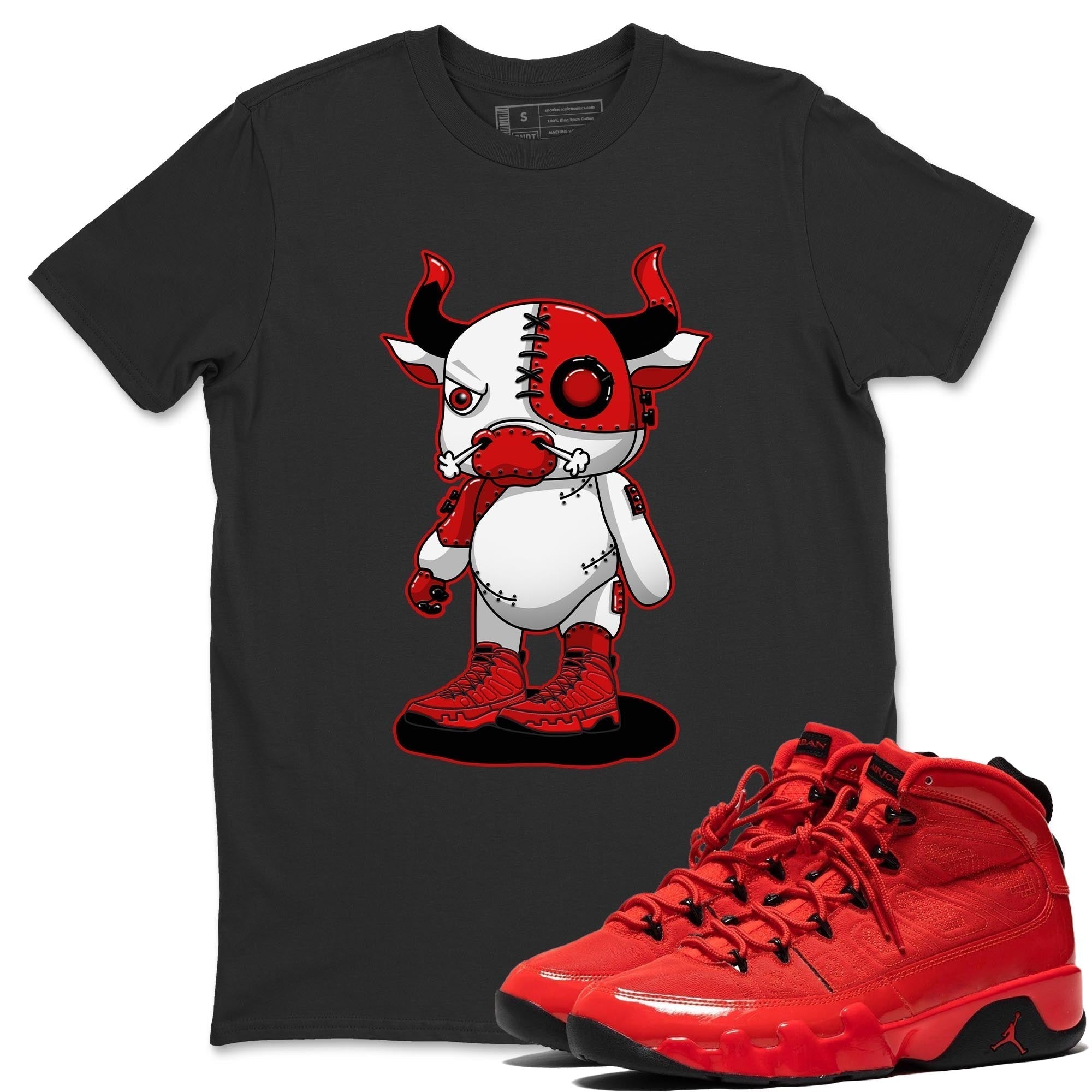 Jordan 9 Chile Red Shirt To Match Jordans Cyborg Bull Sneaker Tees Jordan 9 Chile Red Drip Gear Zone Sneaker Matching Clothing Unisex Shirts