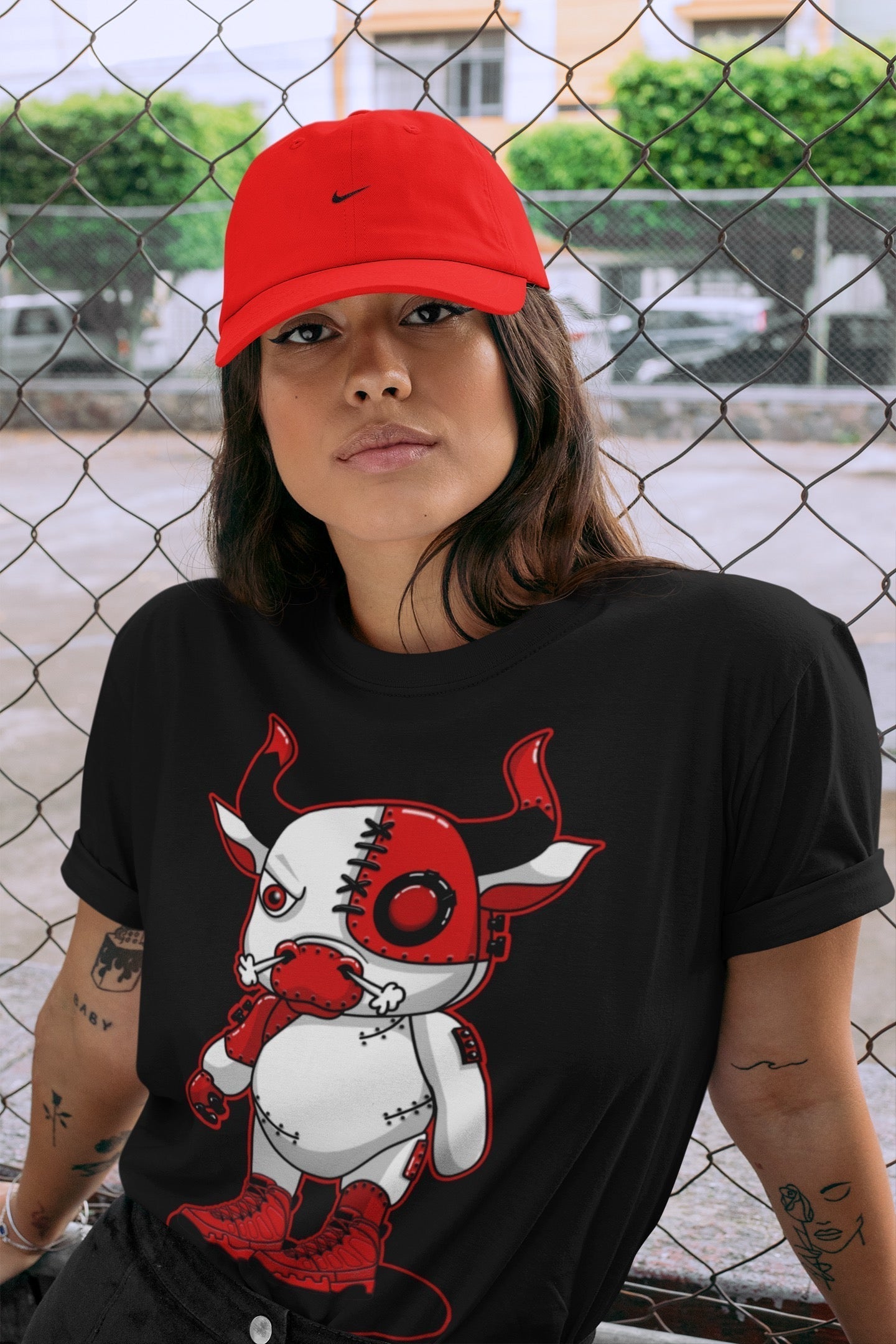 Jordan 9 Chile Red Shirt To Match Jordans Cyborg Bull Sneaker Tees Jordan 9 Chile Red Drip Gear Zone Sneaker Matching Clothing Unisex Shirts