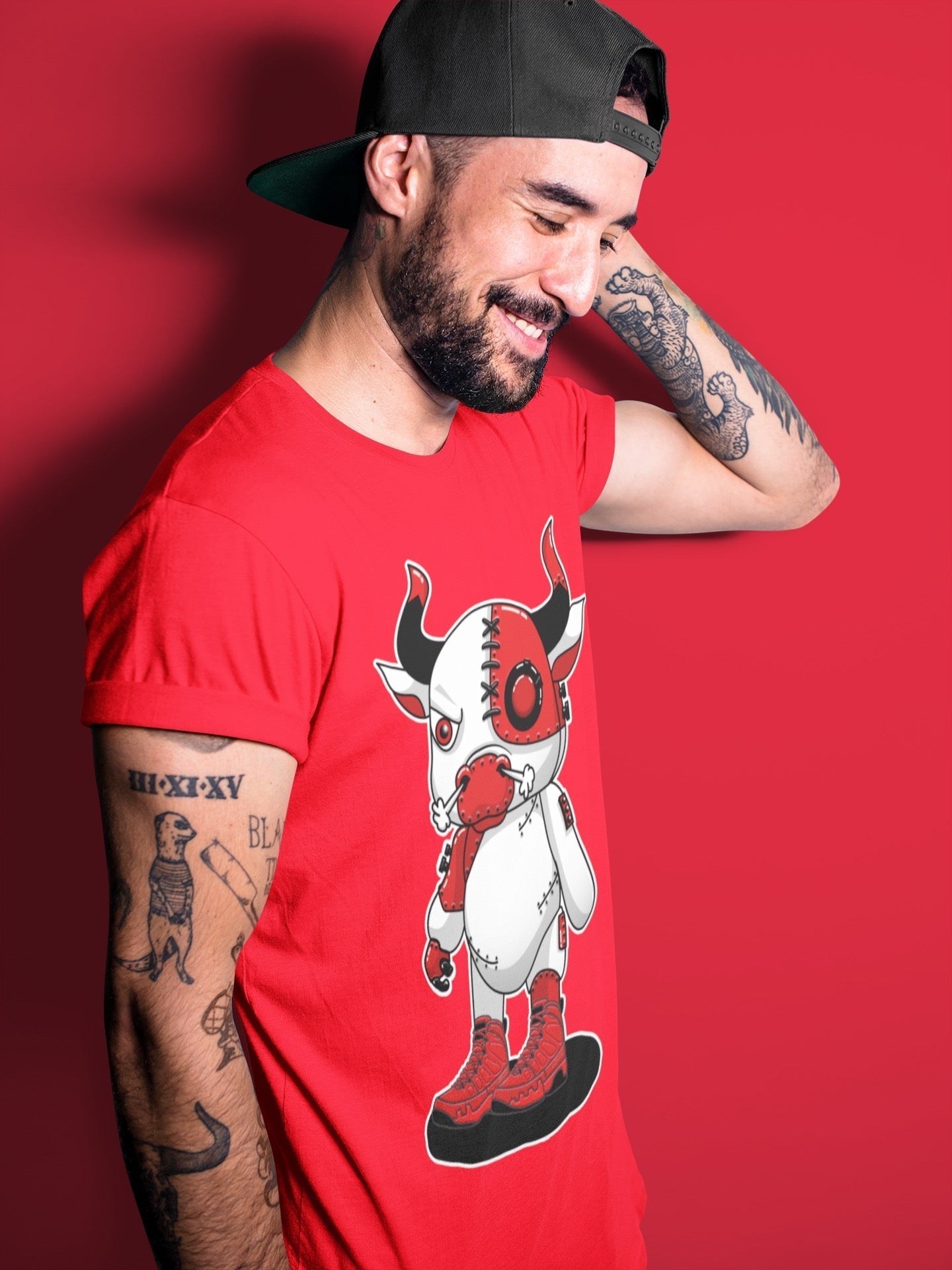 Jordan 9 Chile Red Shirt To Match Jordans Cyborg Bull Sneaker Tees Jordan 9 Chile Red Drip Gear Zone Sneaker Matching Clothing Unisex Shirts