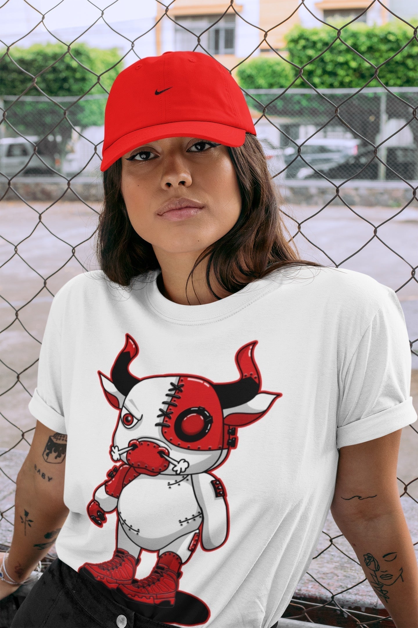 Jordan 9 Chile Red Shirt To Match Jordans Cyborg Bull Sneaker Tees Jordan 9 Chile Red Drip Gear Zone Sneaker Matching Clothing Unisex Shirts