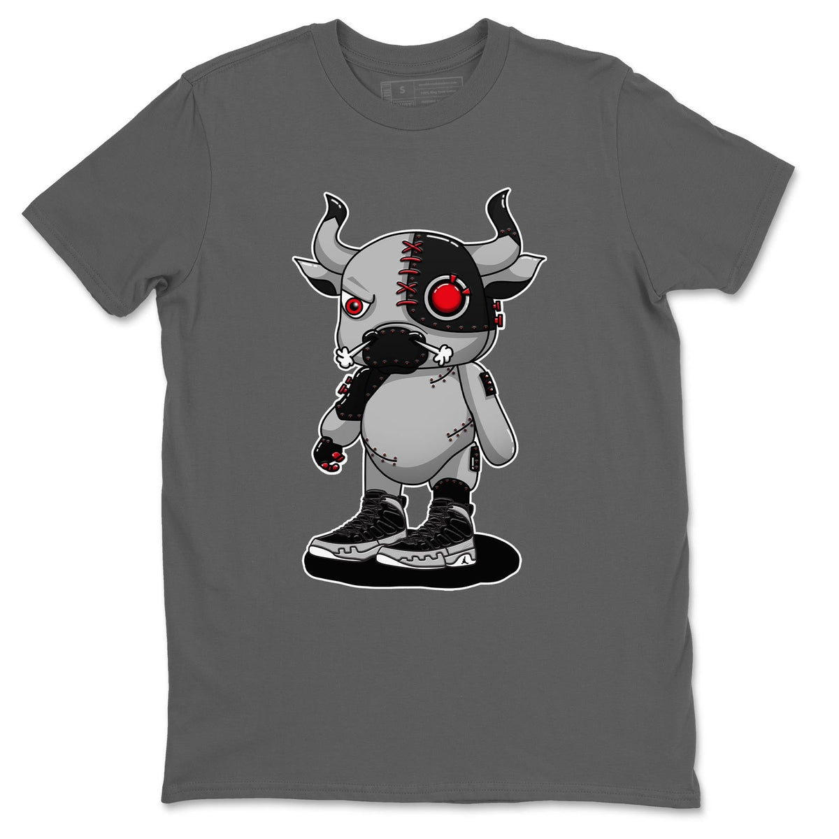 Jordan 9 Particle Grey Shirt To Match Jordans Cyborg Bull Sneaker Tees Jordan 9 Particle Grey Drip Gear Zone Sneaker Matching Clothing Unisex Shirts