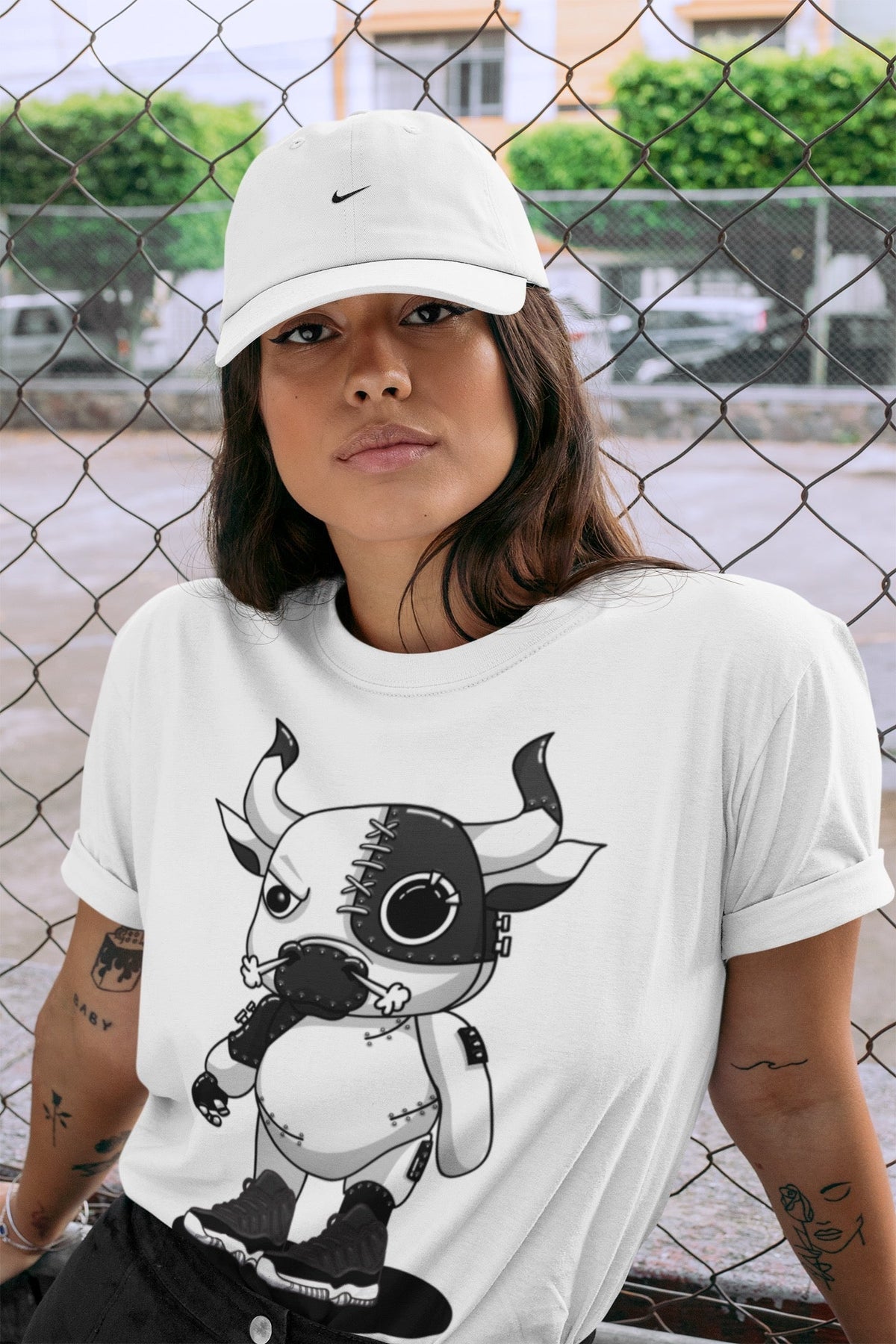 Jordan 11 72-10 Sneaker Matching T-Shirt Cyborg Bull Sneaker Tees Jordan 11 72-10 Sneaker Release Tees Crew Neck Tees