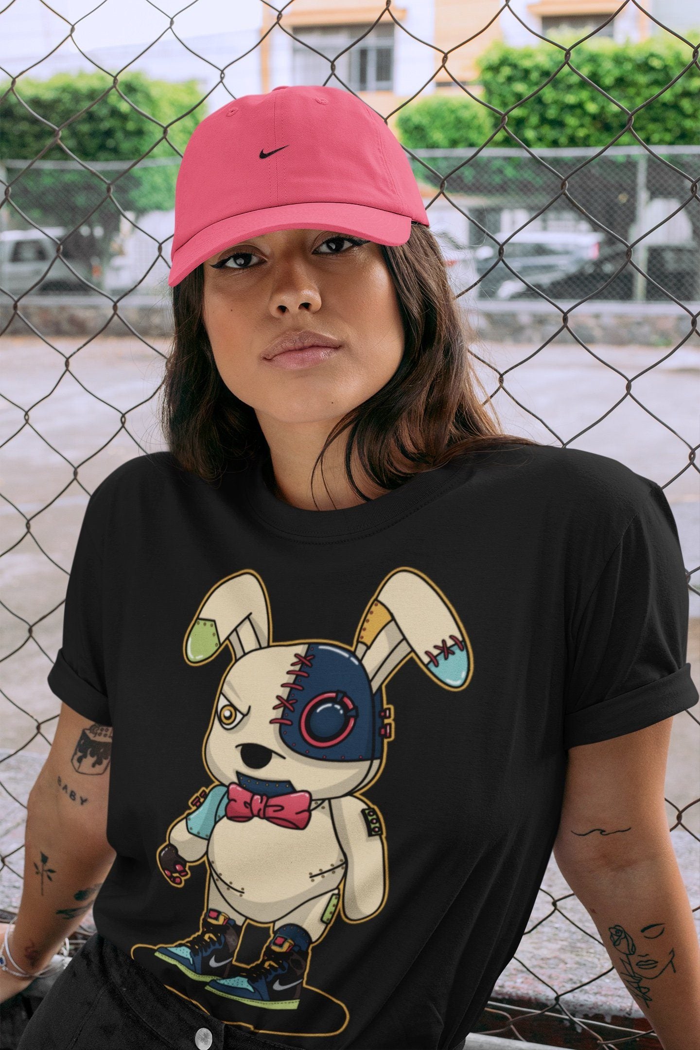 Jordan 1 Bio Hack Sneaker Match Tees Cyborg Bunny Sneaker Tees Jordan 1 Bio Hack Jordan to match sneaker T-Shirt Crew Neck Shirts