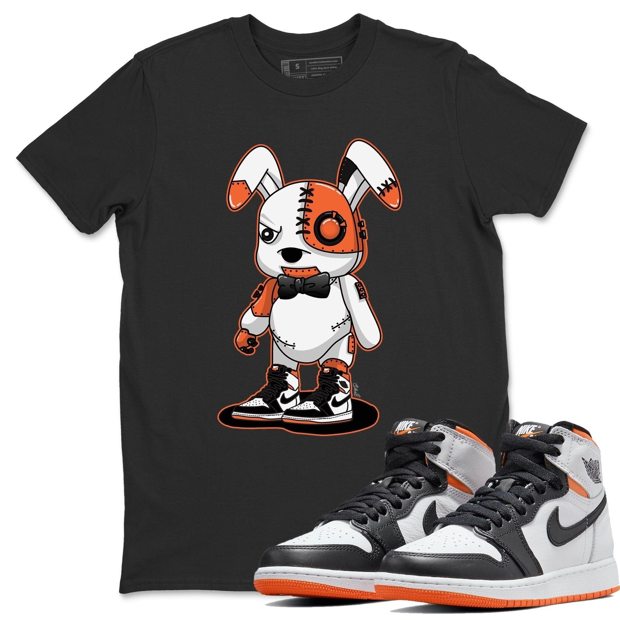 Jordan 1 Electro Orange Sneaker Matching T-Shirt Cyborg Bunny Sneaker Tees Jordan 1 Electro Orange Sneaker Release Tees Crew Neck Tees