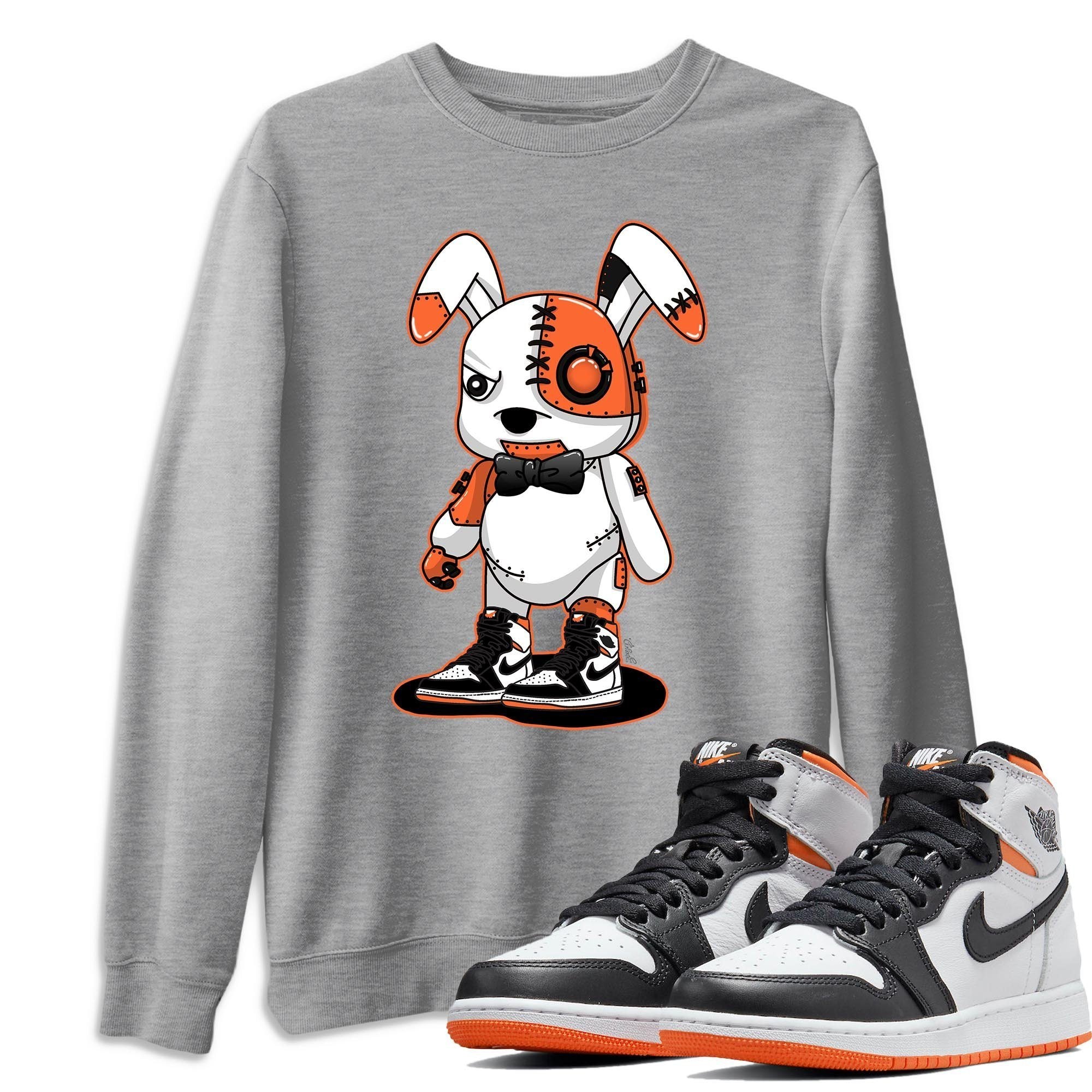 Jordan 1 Electro Orange Sneaker Matching T-Shirt Cyborg Bunny Sneaker Tees Jordan 1 Electro Orange Sneaker Release Tees Crew Neck Tees