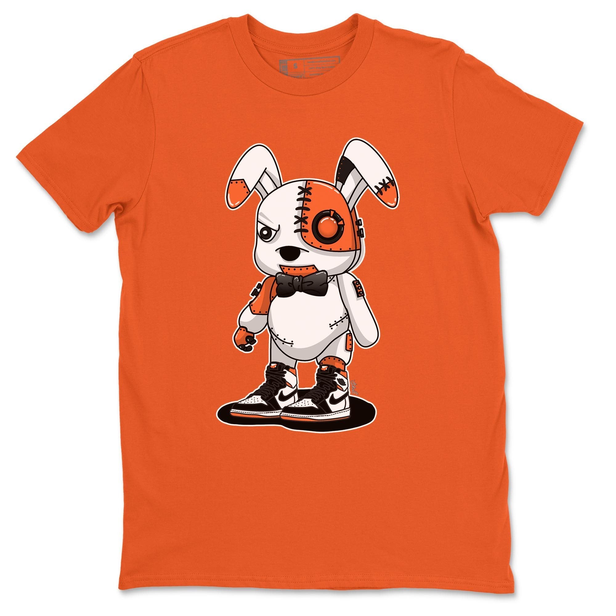 Jordan 1 Electro Orange Sneaker Matching T-Shirt Cyborg Bunny Sneaker Tees Jordan 1 Electro Orange Sneaker Release Tees Crew Neck Tees