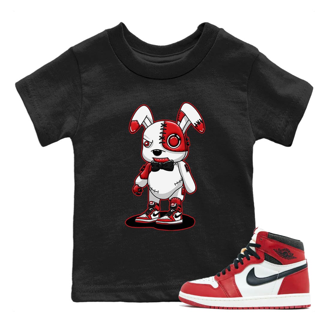 Jordan 1 lost & found Sneaker Matching T-Shirt Cyborg Bunny Sneaker Tees Jordan 1 lost & found Sneaker Release Tees Kids Shirts