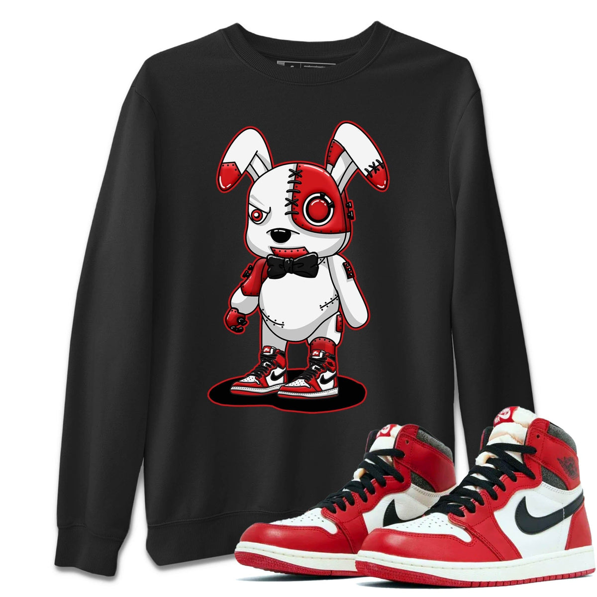 Jordan 1 lost & found Sneaker Matching T-Shirt Cyborg Bunny Sneaker Tees Jordan 1 lost & found Sneaker Release Tees Crew Neck Tees