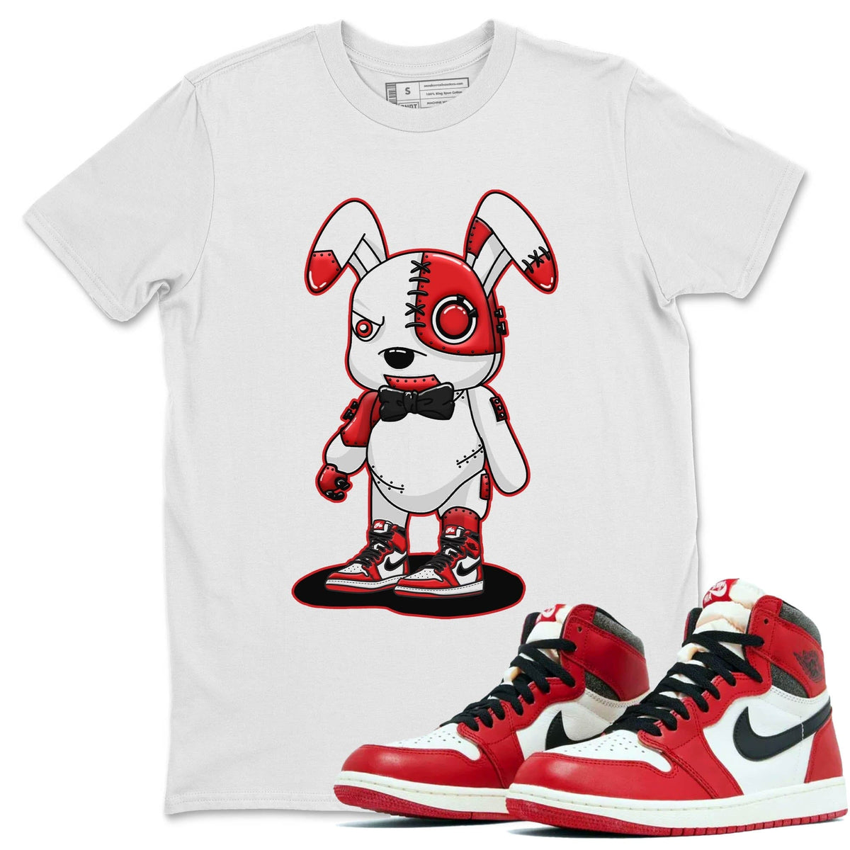 Jordan 1 lost & found Sneaker Matching T-Shirt Cyborg Bunny Sneaker Tees Jordan 1 lost & found Sneaker Release Tees Crew Neck Tees