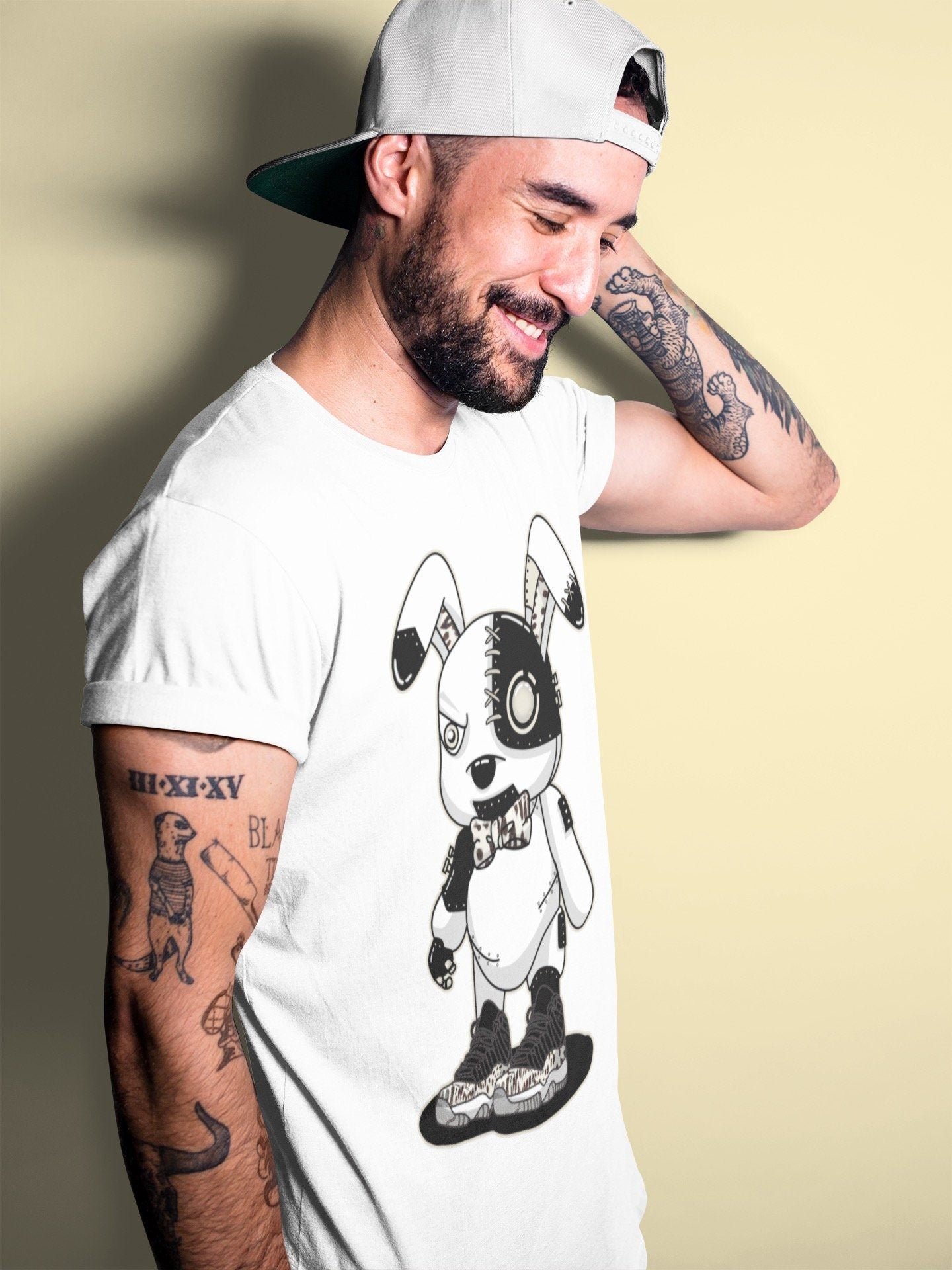 Jordan 11 Animal Instinct Shirt To Match Jordans Cyborg Bunny Sneaker Tees Jordan 11 Animal Instinct Drip Gear Zone Sneaker Matching Clothing Unisex Shirts