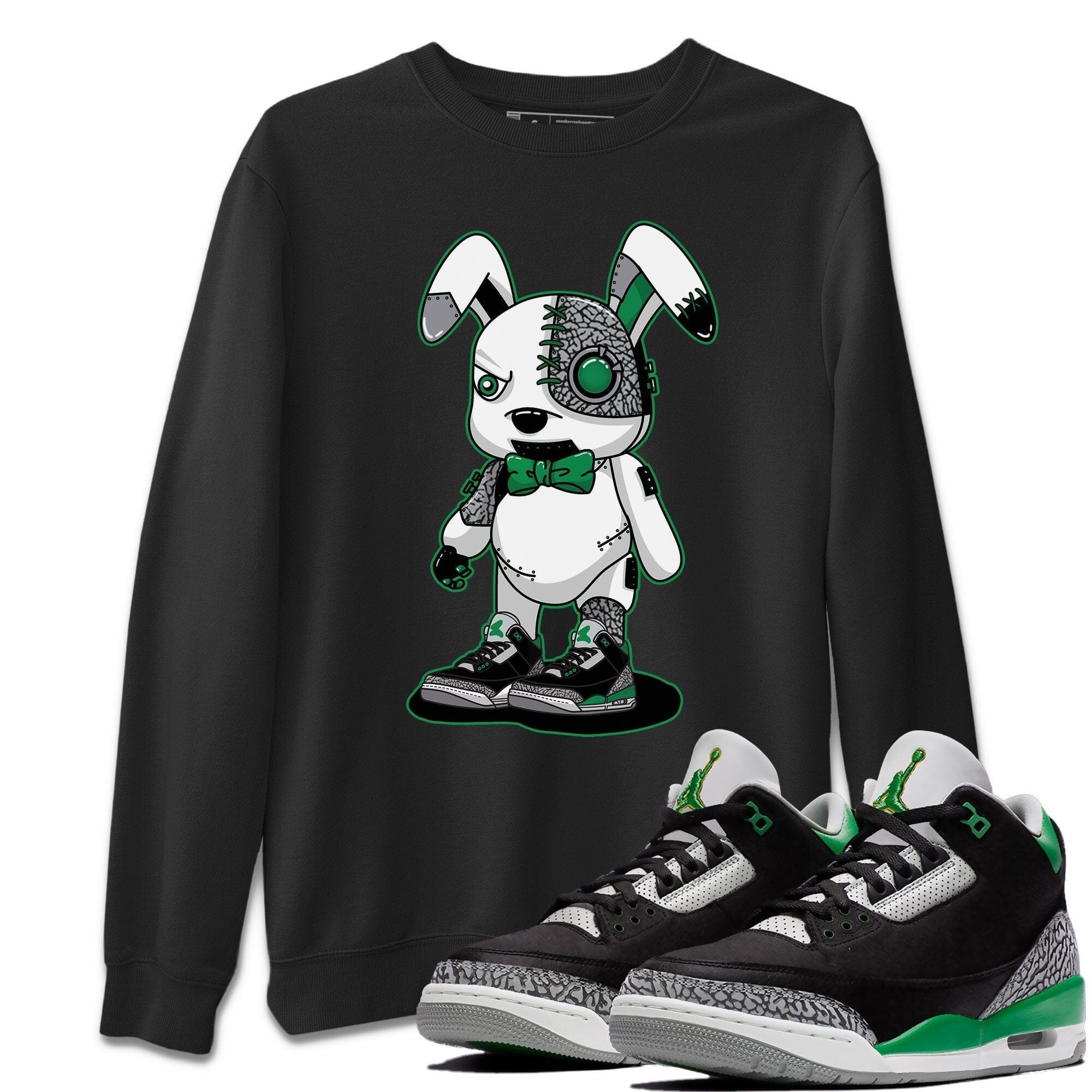Jordan 3 Pine Green Shirt To Match Jordans Cyborg Bunny Sneaker Tees Jordan 3 Pine Green Drip Gear Zone Sneaker Matching Clothing Unisex Shirts