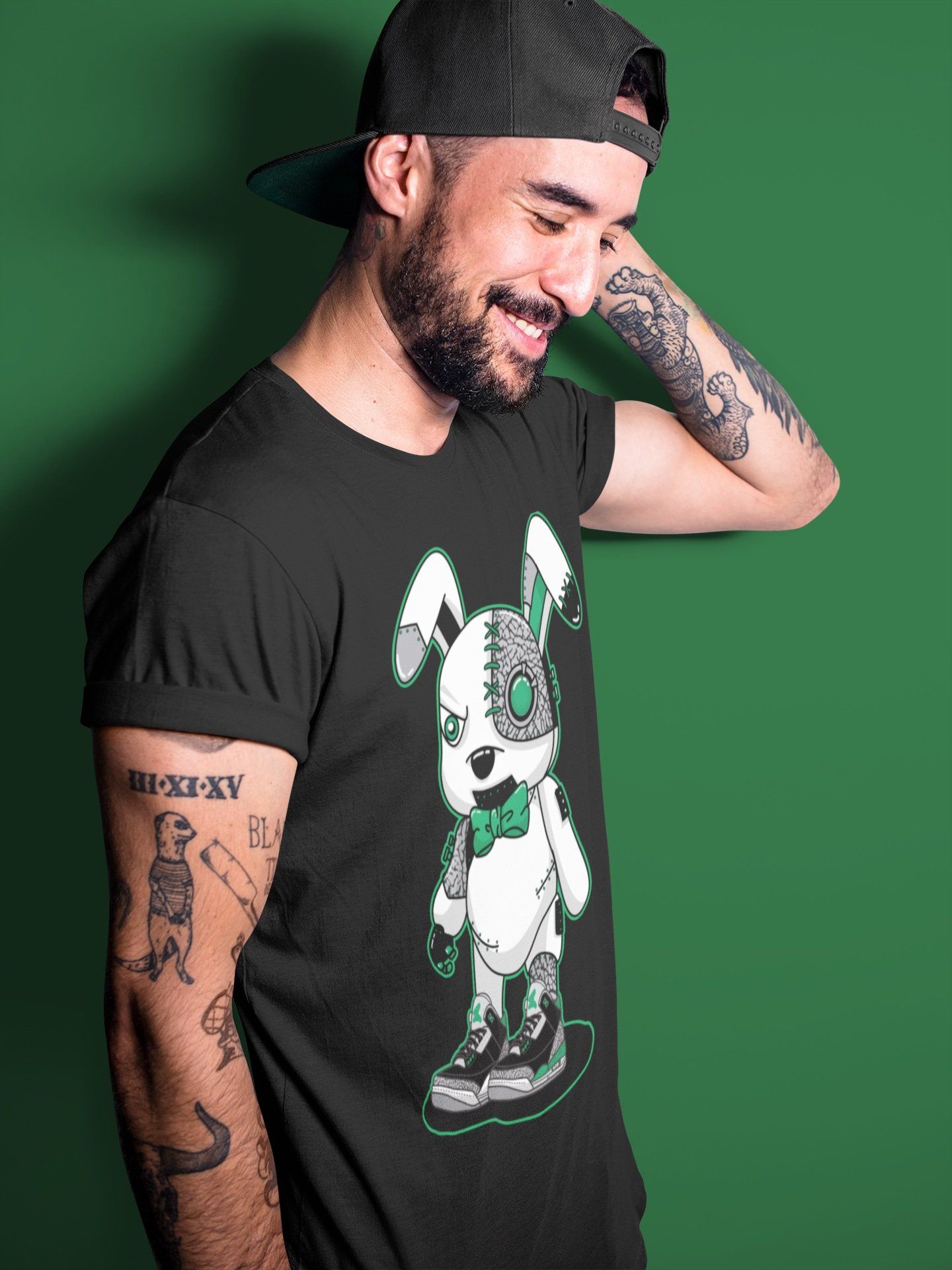 Jordan 3 Pine Green Shirt To Match Jordans Cyborg Bunny Sneaker Tees Jordan 3 Pine Green Drip Gear Zone Sneaker Matching Clothing Unisex Shirts