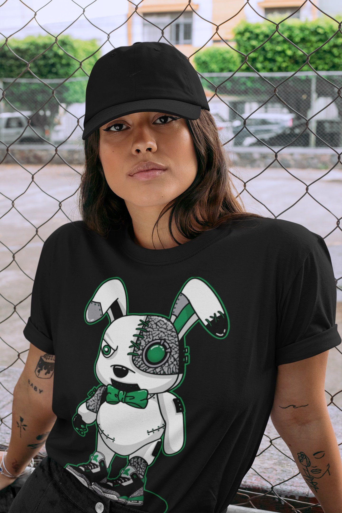 Jordan 3 Pine Green Shirt To Match Jordans Cyborg Bunny Sneaker Tees Jordan 3 Pine Green Drip Gear Zone Sneaker Matching Clothing Unisex Shirts